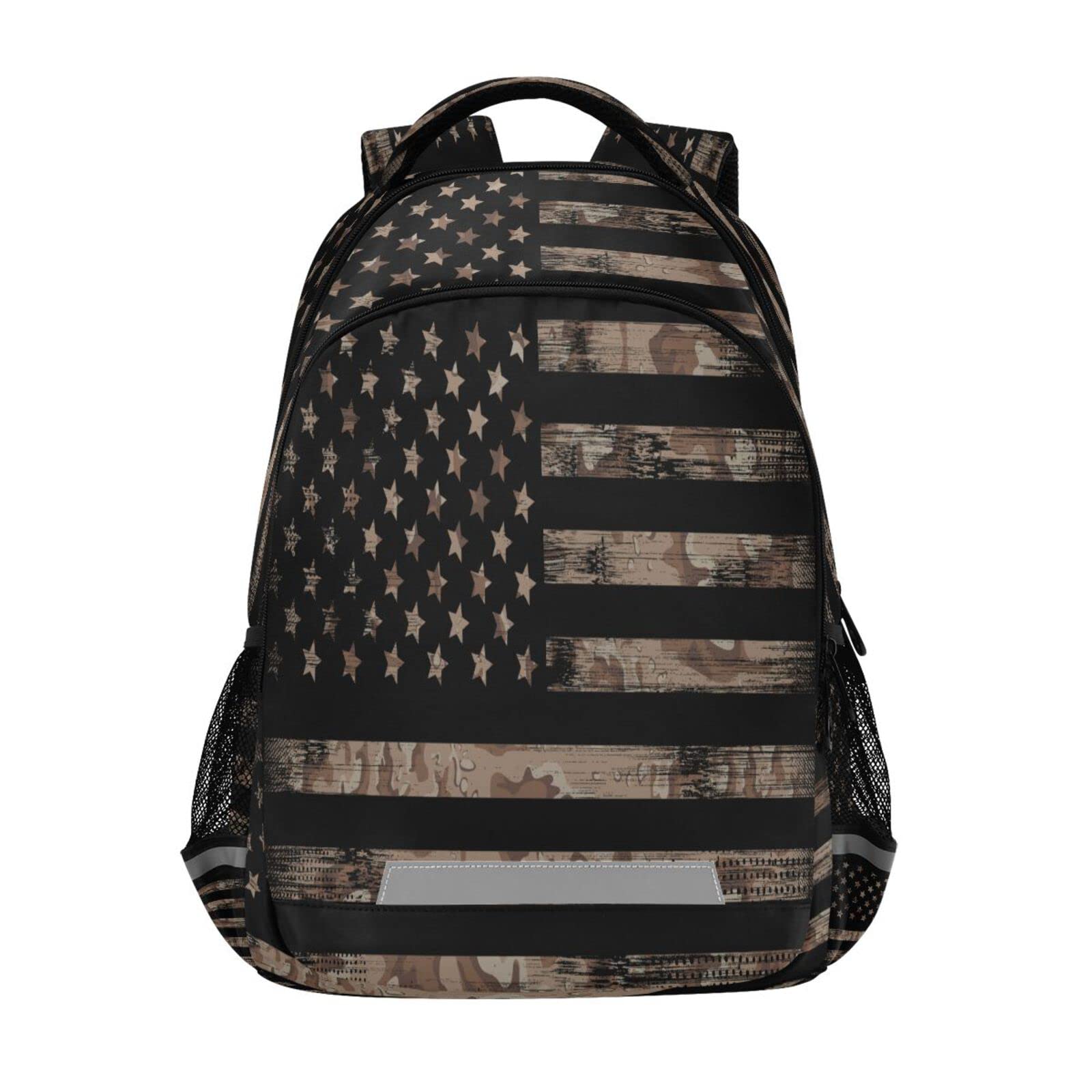 Vozoza American Flag Camouflage Backpack for Kids & Teens - Durable School Bookbag with Laptop Compartment, Lightweight Travel Backpack for Boys & Girls - Perfect for School, Sports, Hiking & Daily Use