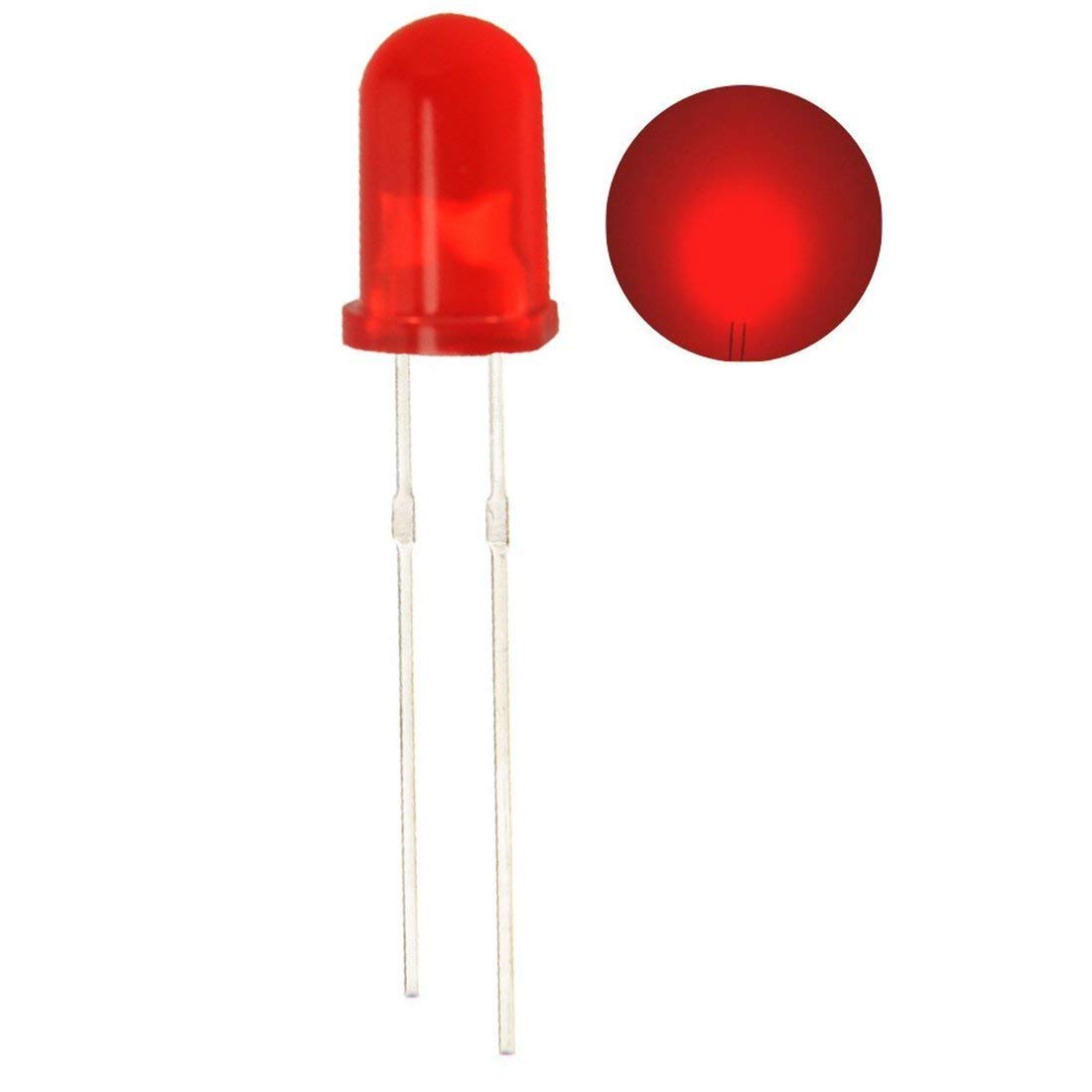 Othmro High Power 0.02W Red LED Chip with Aluminum Heatsink Base - 1.9-2.1V 20mA Lamp Beads for DIY Electronics, Automotive Lighting, and Home Decoration