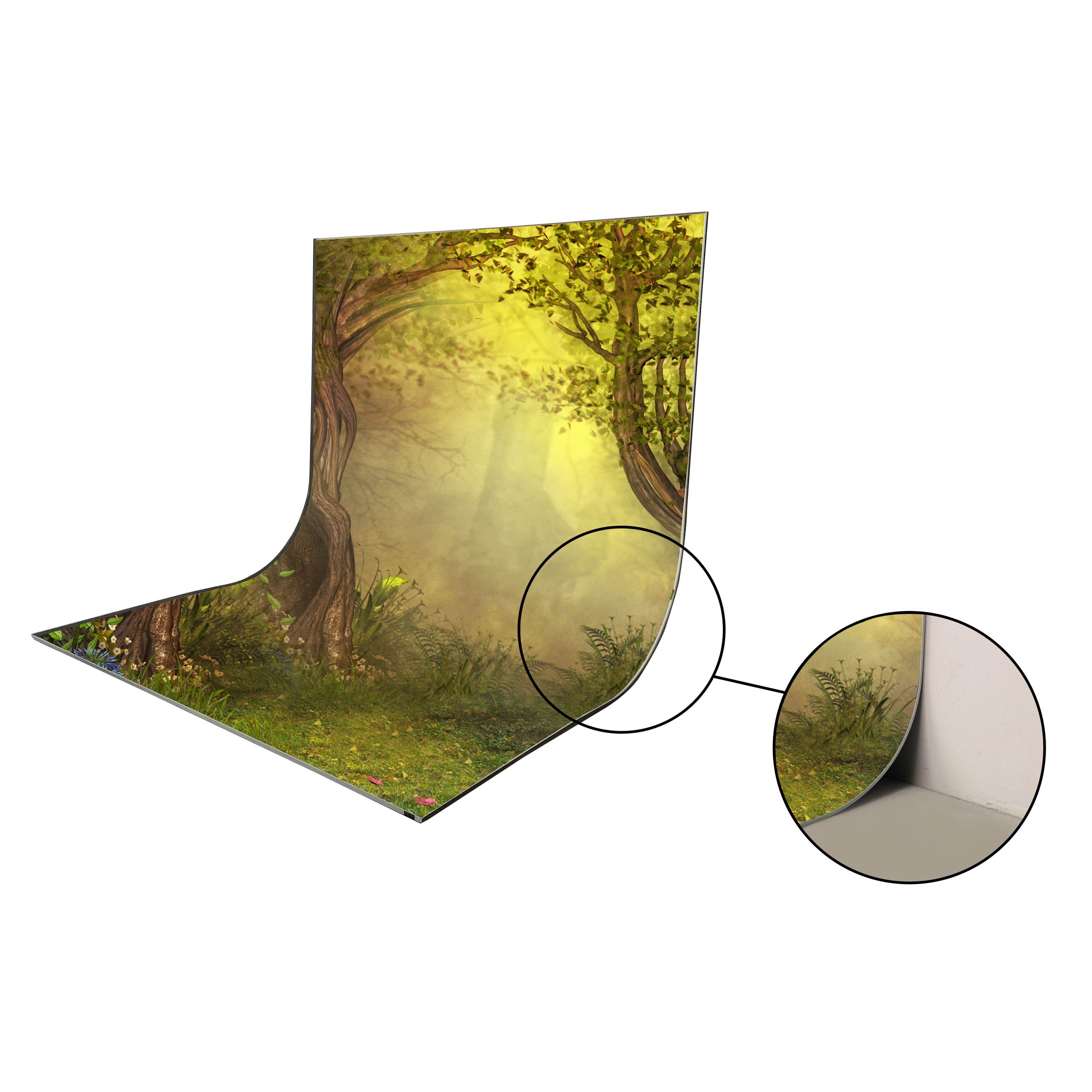 Easiframe Curved Cyclorama System Standard Frame C5 Jungle Fabric Skin - Durable & Customizable Backdrop Cover for Photography & Video Studios - Perfect for Green Screen, Film Sets, and Professional Shoots