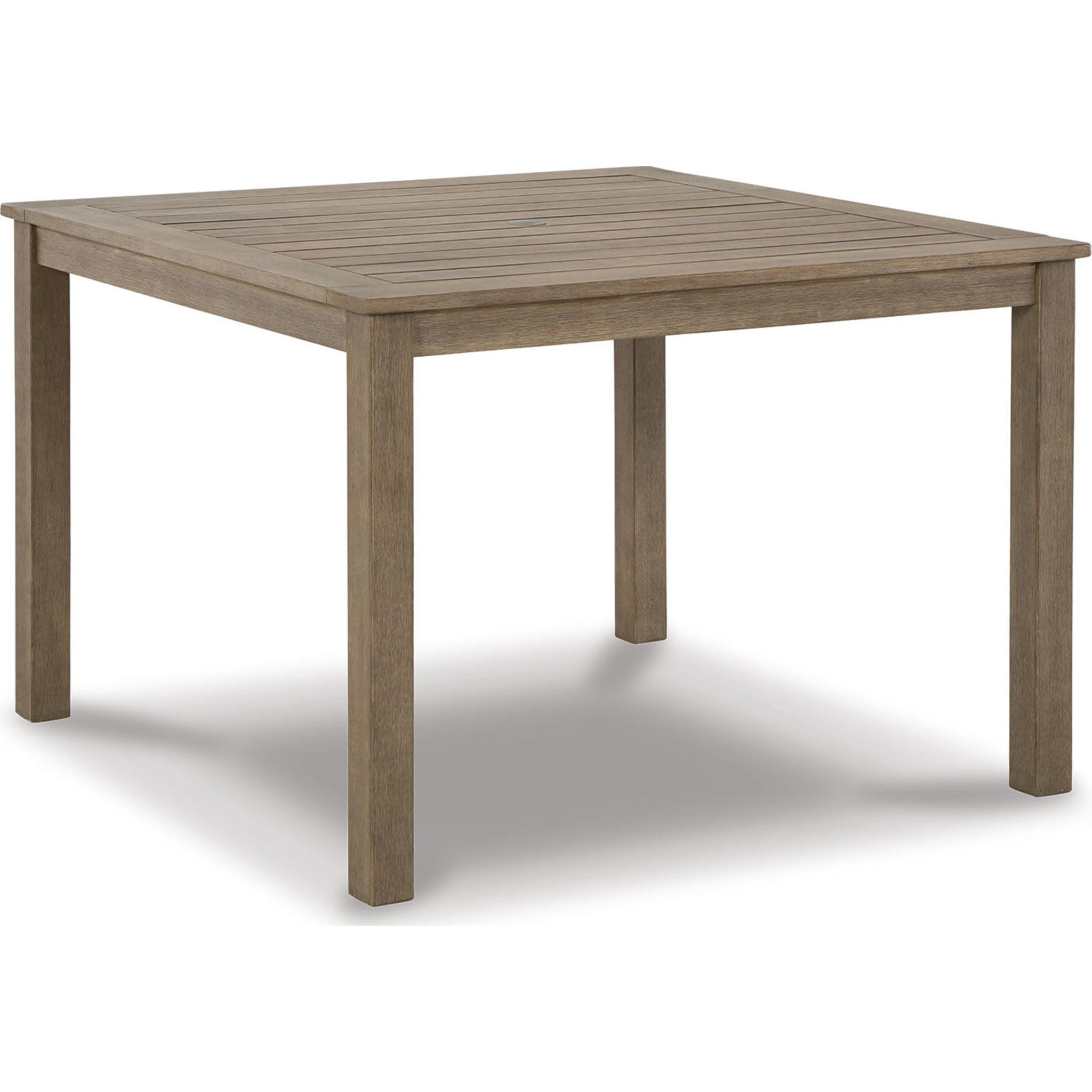 Aria Plains Outdoor Dining Table - Rustic Brown Patio Furniture for Backyard, Garden, and Poolside Dining