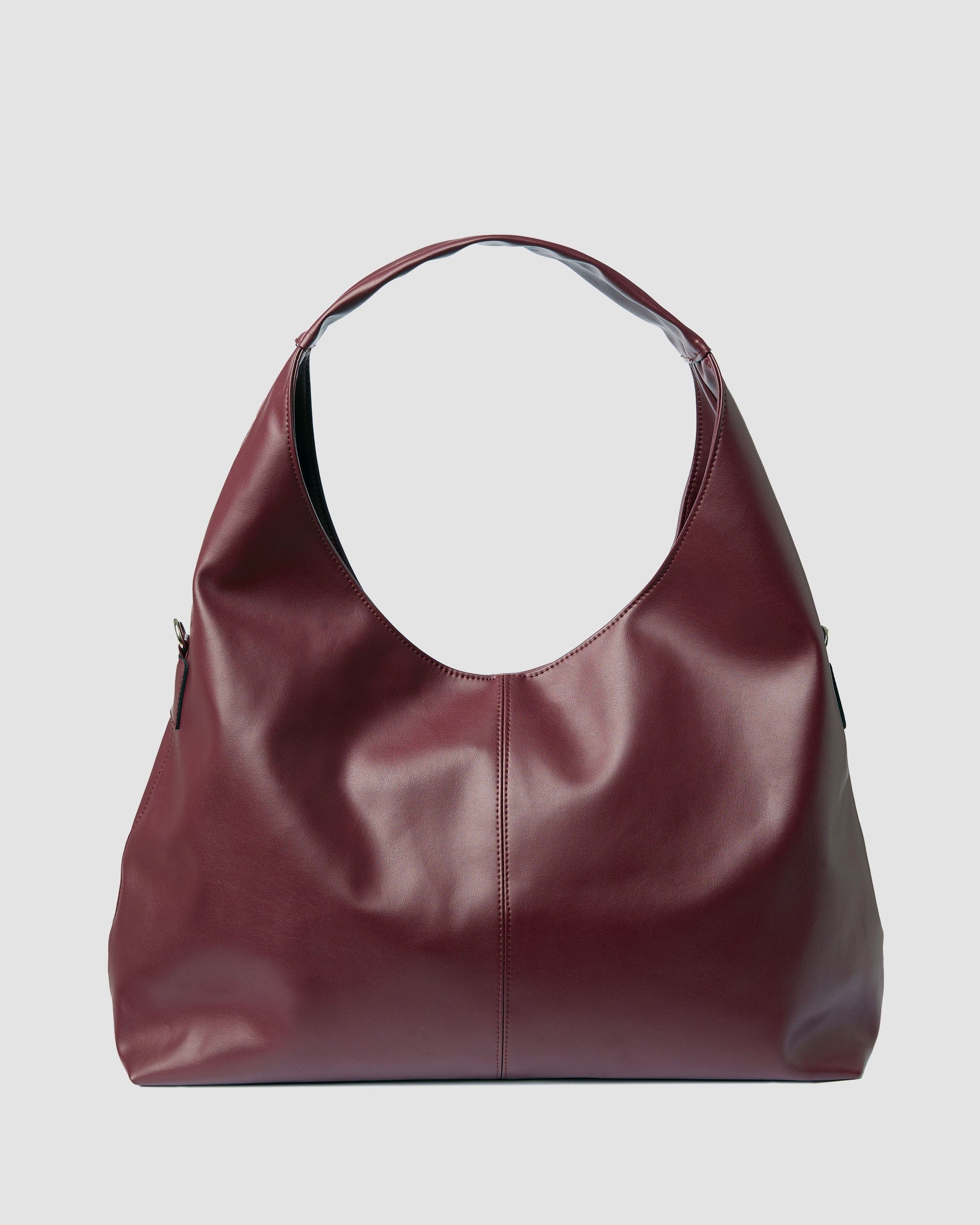 Bohemian Vegan Leather Tote Bag for Women - Slouchy Burgundy Handbag | Perfect for Work, Travel & Everyday Use