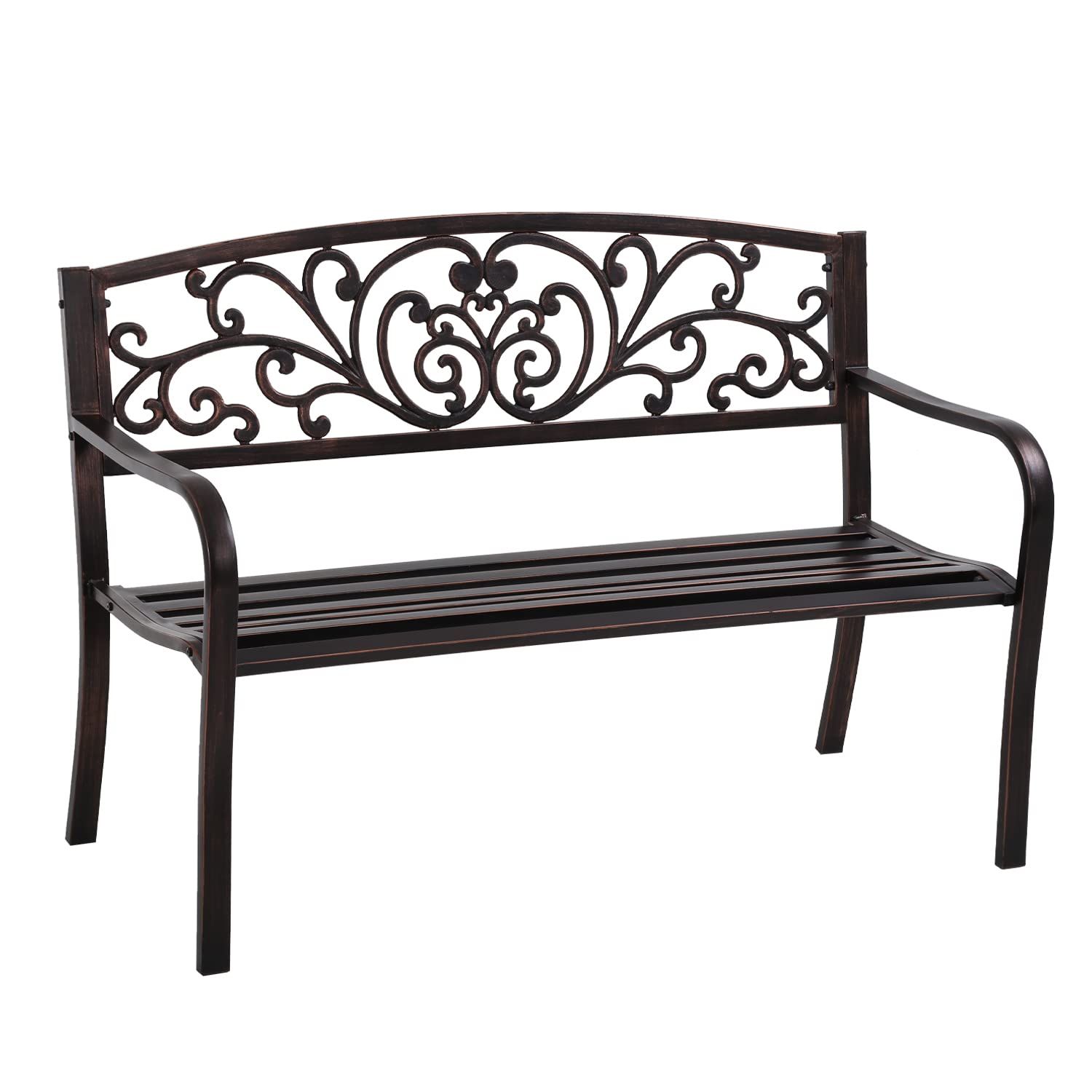 Heavy-Duty Rust-Proof Cast Iron Outdoor Park Bench - 50