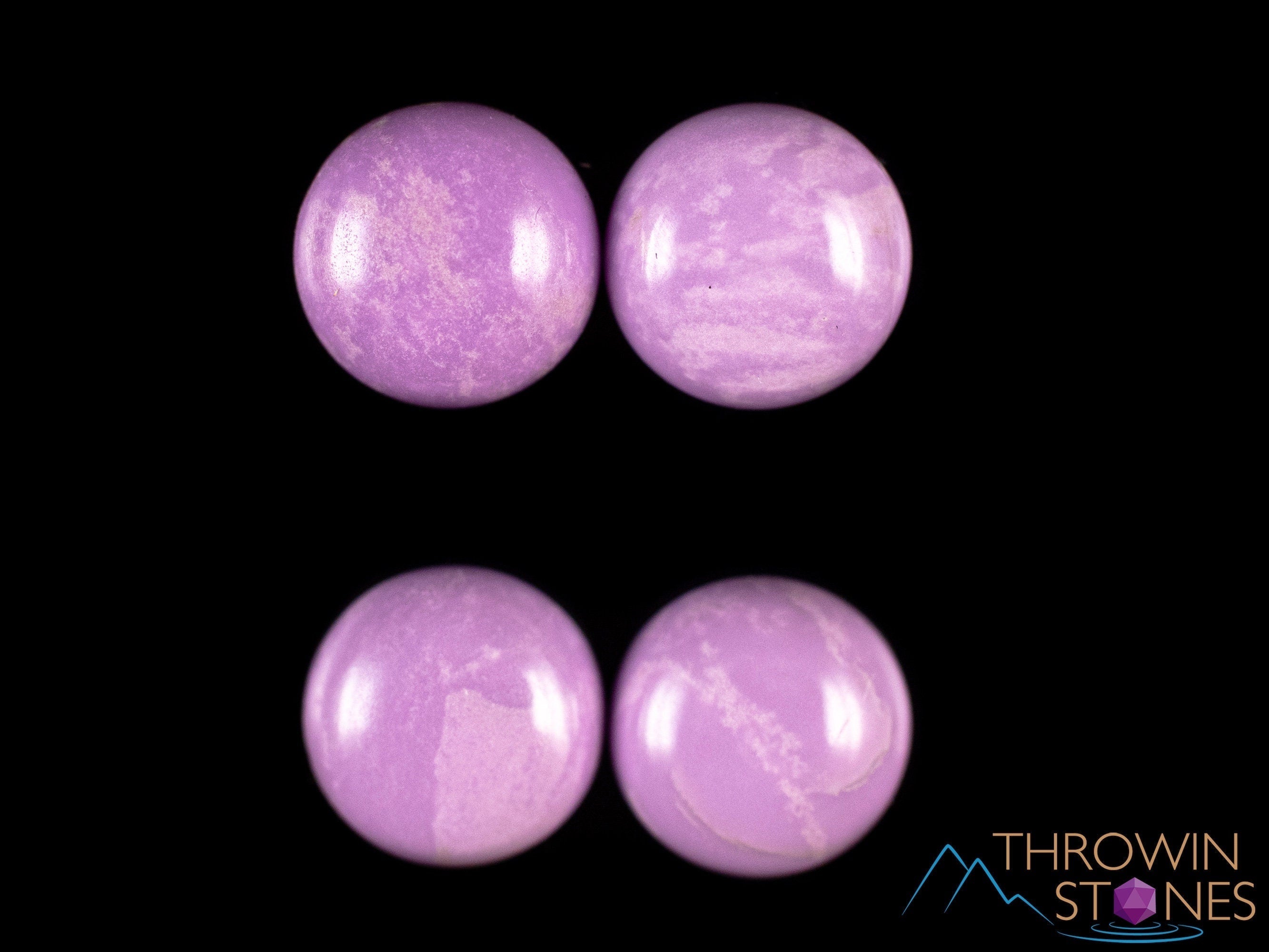 Natural Phosphosiderite Crystal Cabochons - Round Pair for Jewelry Making, Gemstone Collecting & Healing Crystals (E1980) | Perfect for DIY Crafts, Wire Wrapping & Spiritual Energy Work