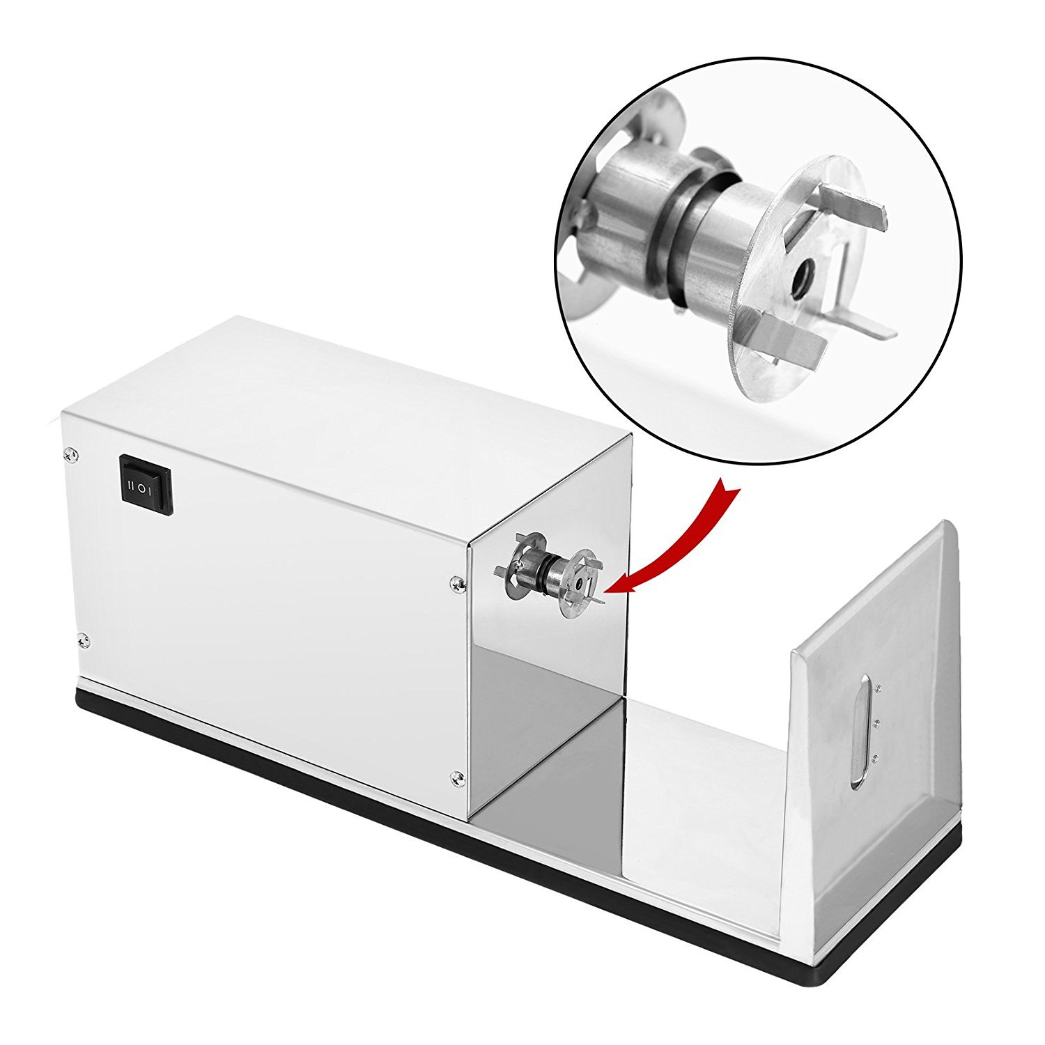 Electric Potato Slicer - Commercial Stainless Steel Tornado Spiral Cutter for French Fries & Chips | Home & Restaurant Use | Perfect for Food Trucks, Catering & Fast Food Businesses