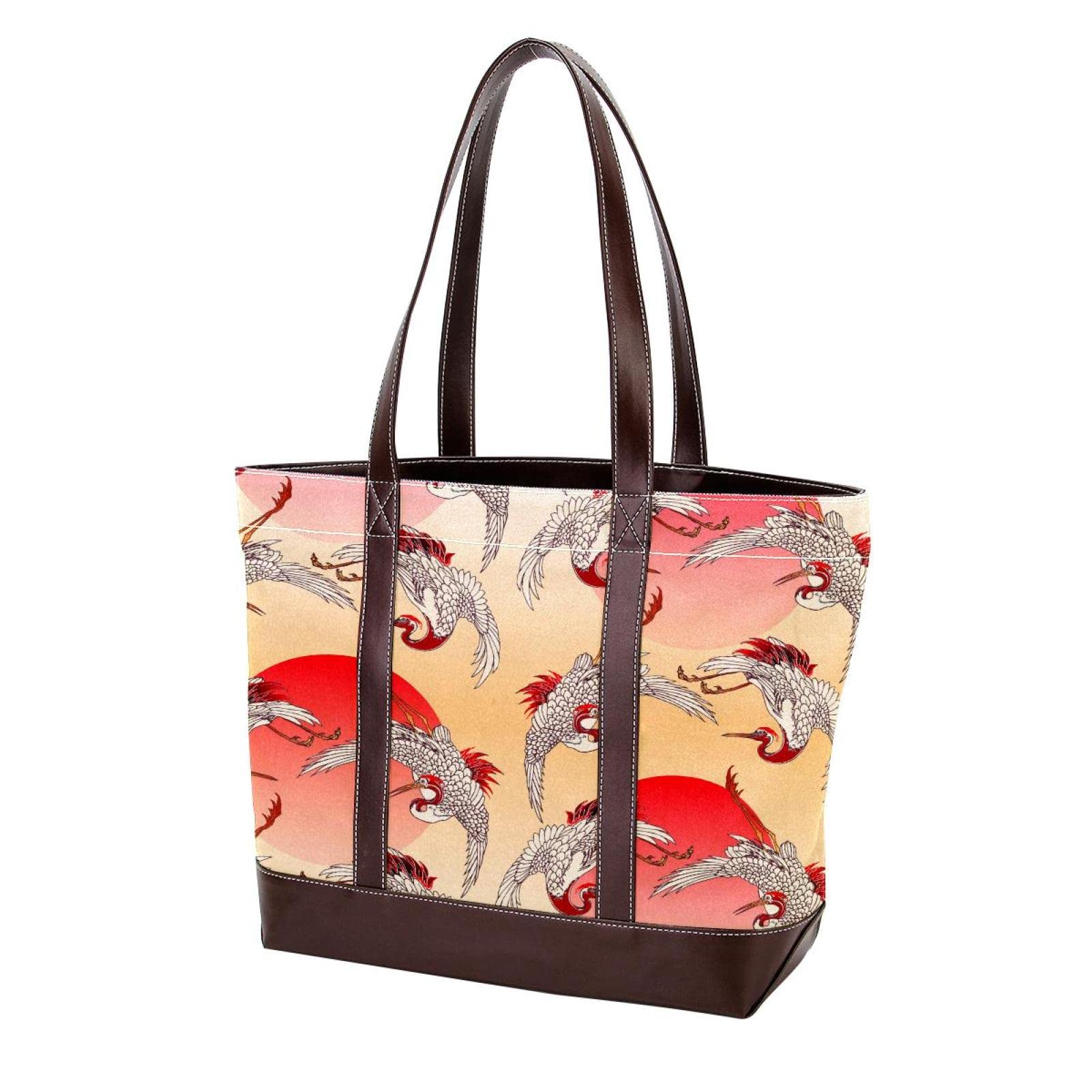Handmade Ink Butterfly Tote Bag - Large Leather Canvas Shoulder Bag for Women, Fashionable Top Handle Satchel Purse | Perfect for Work, Travel & Shopping