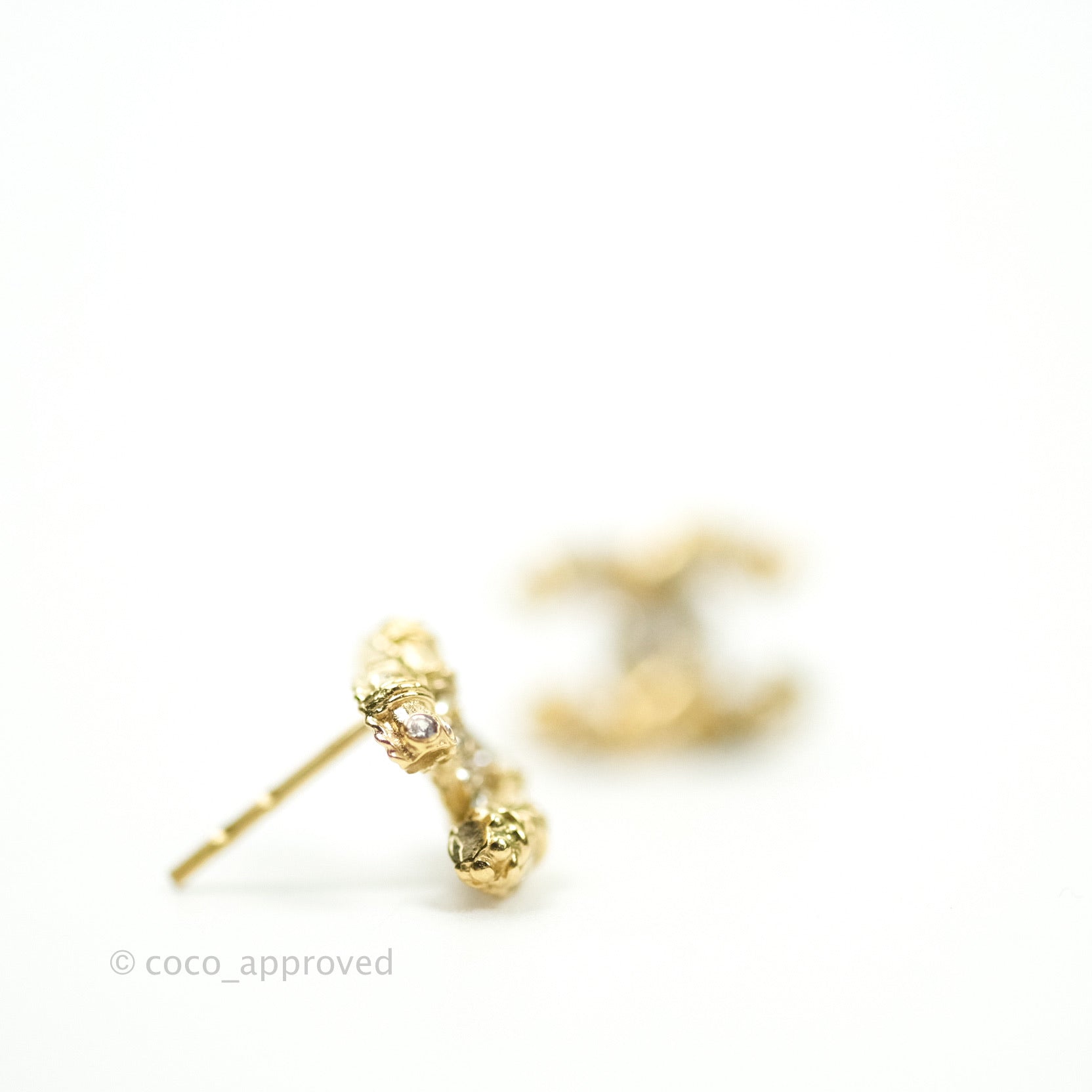 Chanel CC Logo Earrings for Women - Gold Tone Hoop Earrings - Luxury Fashion Jewelry Gift for Her - Perfect for Parties, Weddings & Everyday Wear