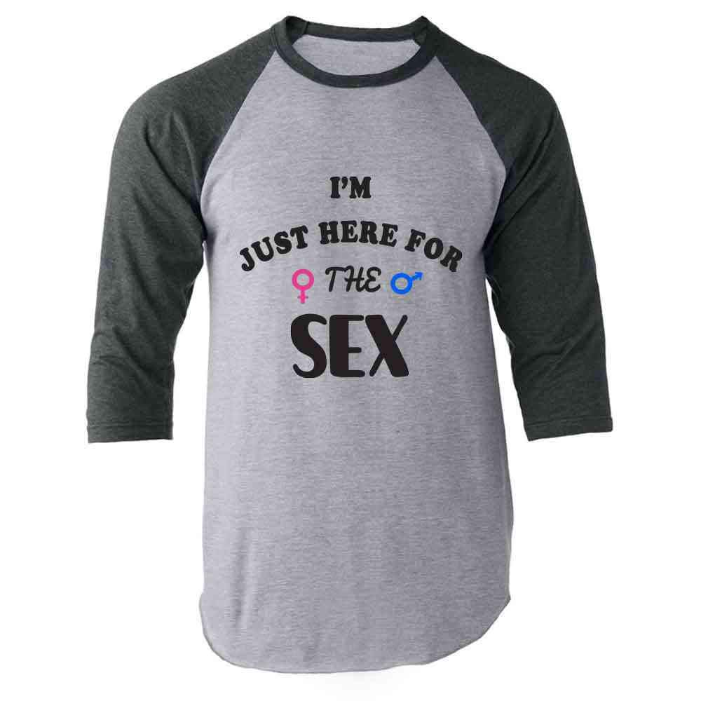 Funny Gender Reveal T-Shirt for Men - 'I'm Just Here for The Sex' Graphic Tee | Perfect for Baby Shower Parties & Prank Gifts
