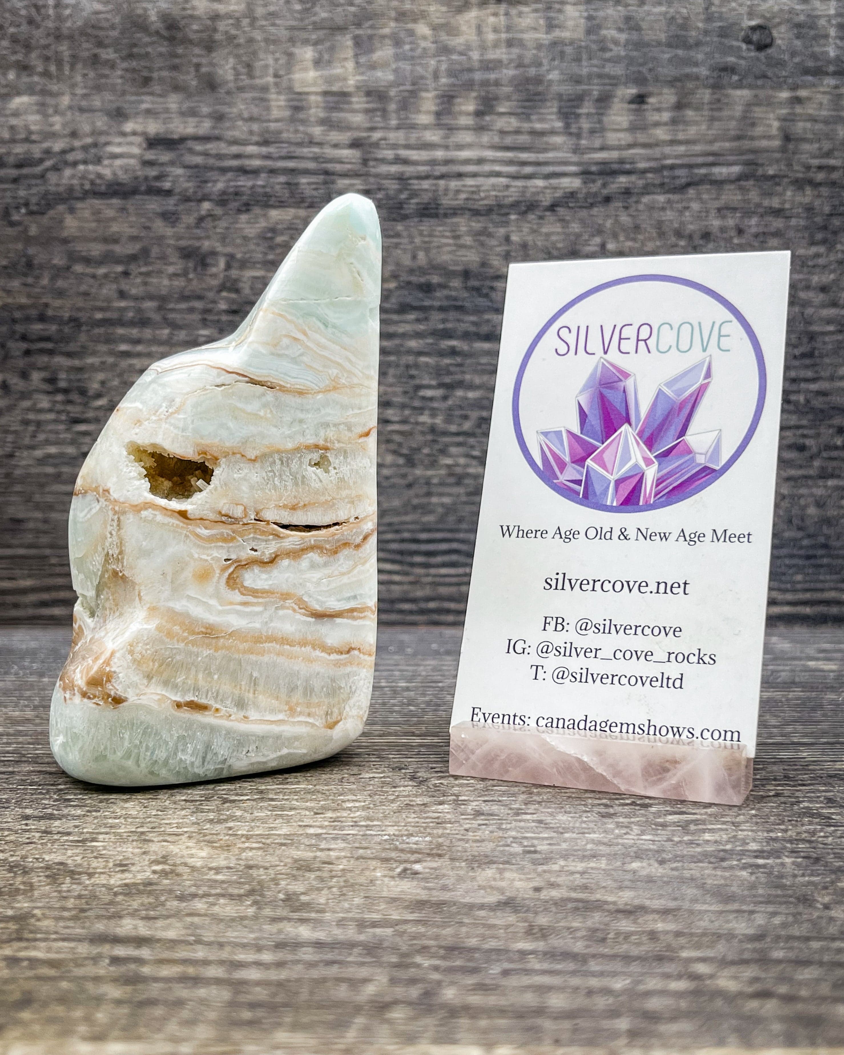 Natural Caribbean Calcite Freeform Stone - 268g Raw Crystal for Healing, Meditation & Home Decor