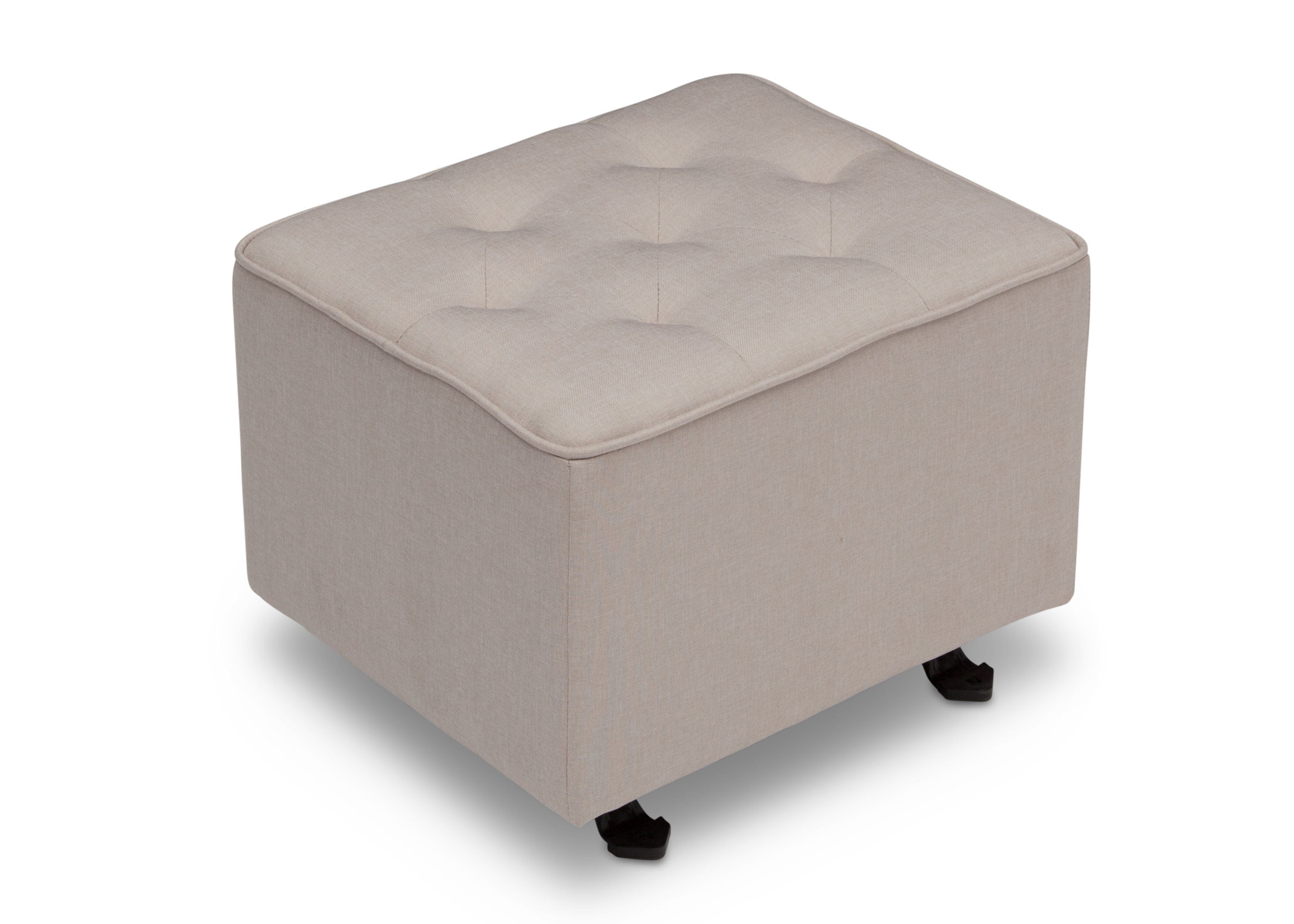Emma Diamond Tufted Nursery Gliding Ottoman - Soft Upholstered Baby Room Footrest - Perfect for Nursing, Rocking & Nursery Decor