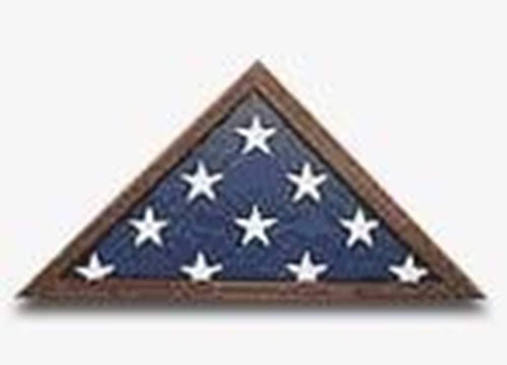 American Flag Display Case - Wooden Desktop Flag Holder for US & State Flags - Perfect for Office Desk, Home Decor, and Patriotic Gifts