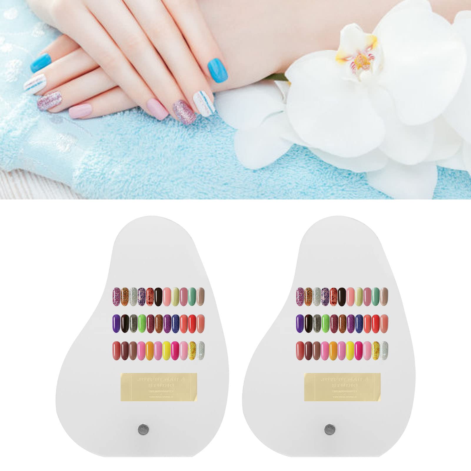 Professional Acrylic Nail Art Display Stand - Durable Nail Polish Holder for Home & Salon Use - Perfect for Nail Artists, Manicurists & DIY Nail Enthusiasts (Great for Nail Art Practice, Salon Displays & Photography)