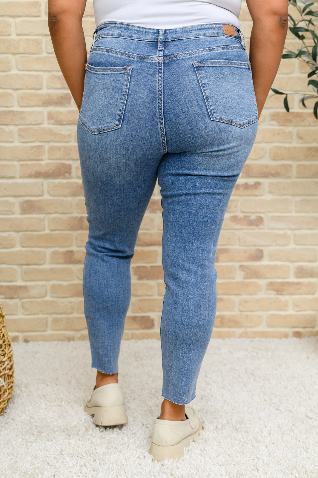 Becca High Waisted Embroidered Pocket Relaxed Jeans for Women - Comfortable Stretch Denim Pants for Casual Wear & Everyday Outfits