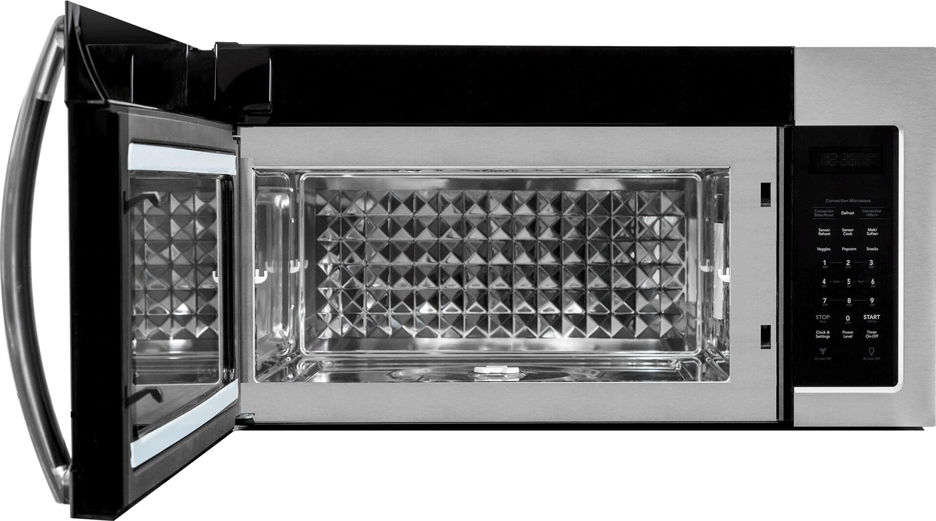 FORTÉ F3015MVC5SS Stainless Steel Built-In Over the Range Microwave Oven with Child Lock - 1000W Cooking Power, 300 CFM Ventilation Fan, 10 Power Levels & Auto Cook Features - Space-Saving Design for Modern Kitchens - Perfect for Small Homes, Apartments & Compact Cooking Spaces
