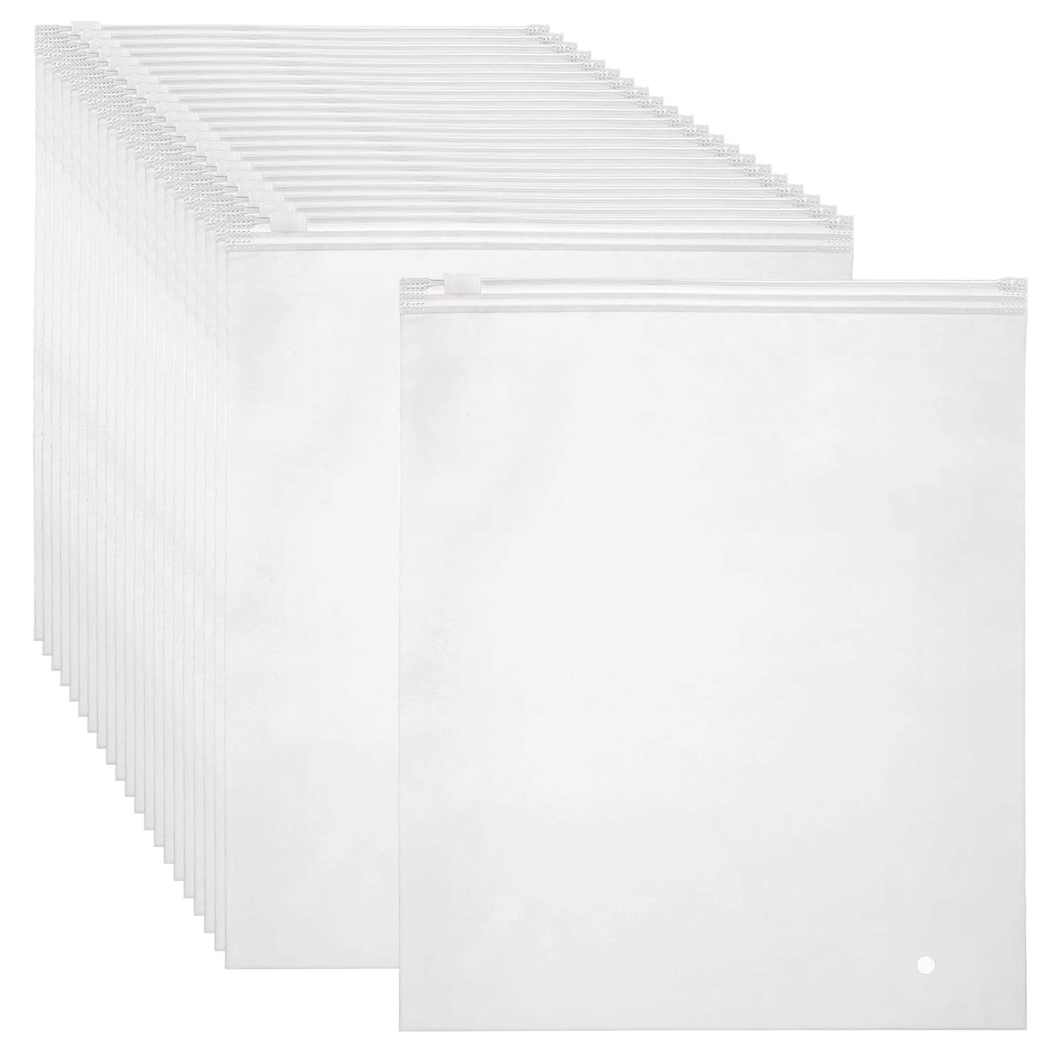 Extra Large 14x16 Inch Ziplock Storage Bags - 100 Pack Heavy Duty Plastic Zip Bags for Clothes, Swimsuits, T-Shirts & Mailing | Waterproof, Durable & Reusable with Vent Holes | Perfect for Travel, Laundry, Organization & Shipping Protection