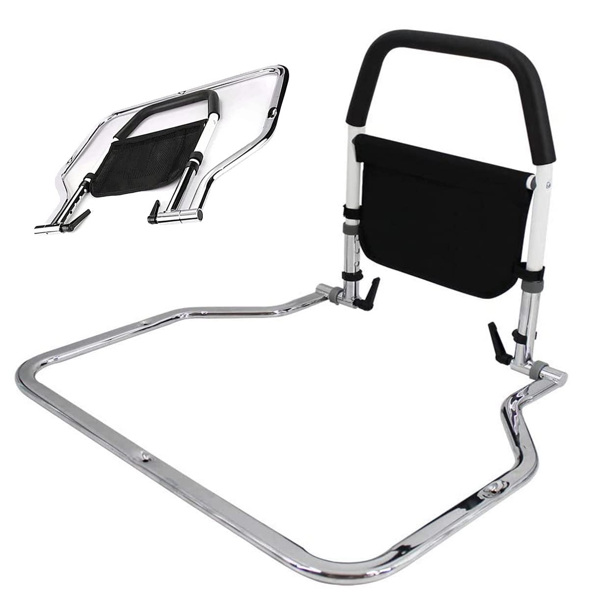 Adjustable Bed Rails for Seniors - Safe & Sturdy Bed Assist Handles for Elderly Fall Prevention - Home Mobility Aid for Getting In & Out of Bed - Ideal for Hospital Beds & Home Care Use