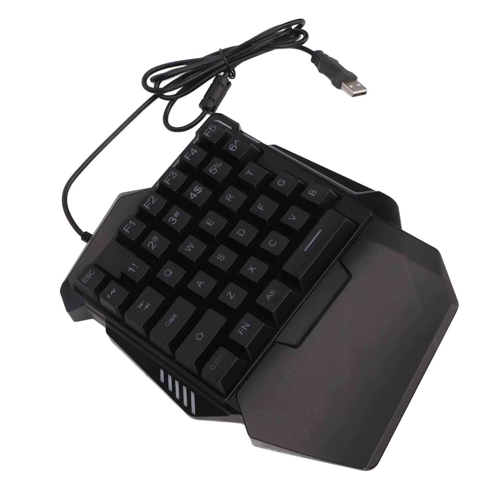 VBESTLIFE One-Handed RGB Gaming Keyboard - Ergonomic USB Wired Keypad with 35 Programmable Keys for PC, Laptop, and Desktop - Perfect for FPS, MMO, and MOBA Gaming