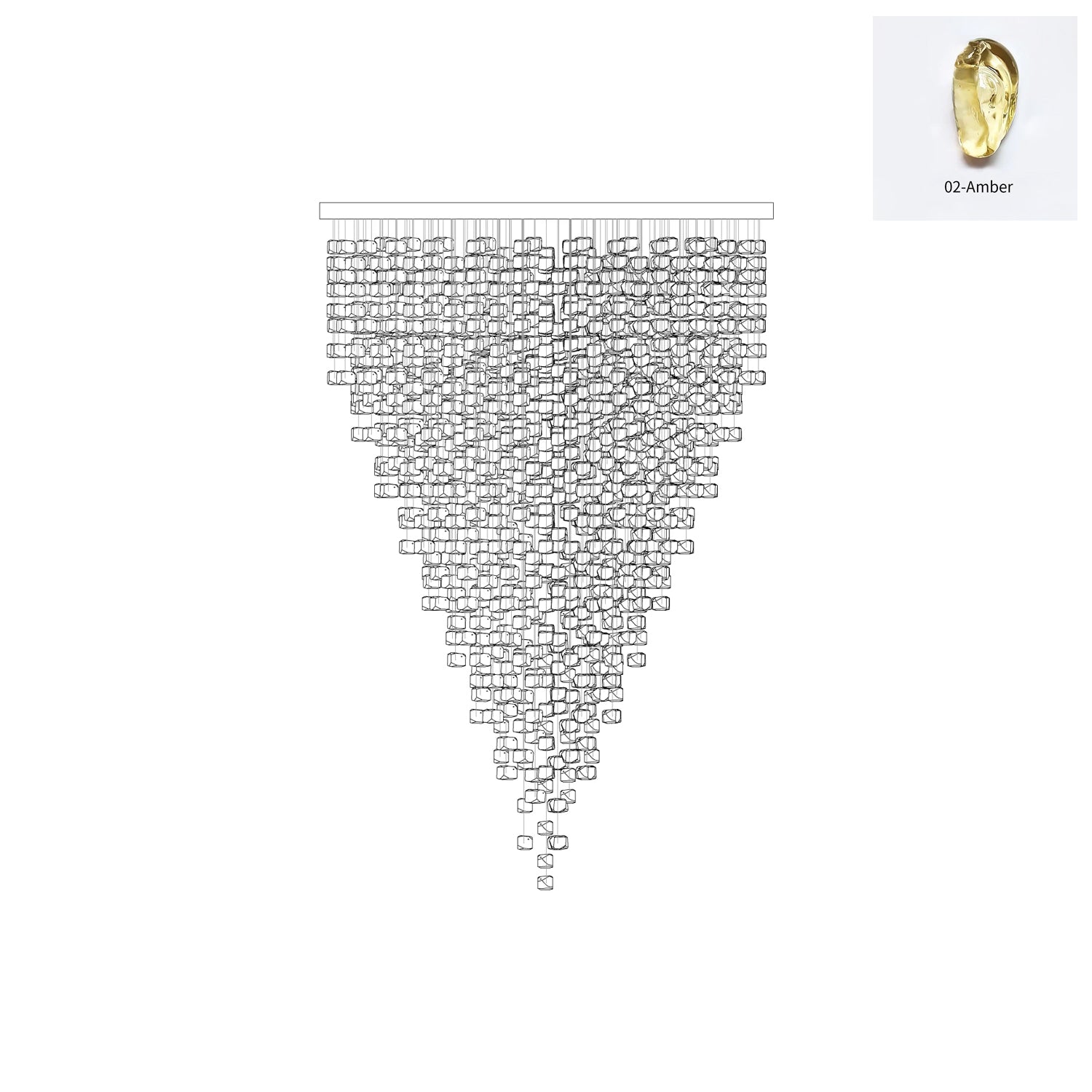Elegant Crystal Stone Chandelier - Modern Luxury Ceiling Light Fixture for Dining Room, Living Room & Bedroom Decor