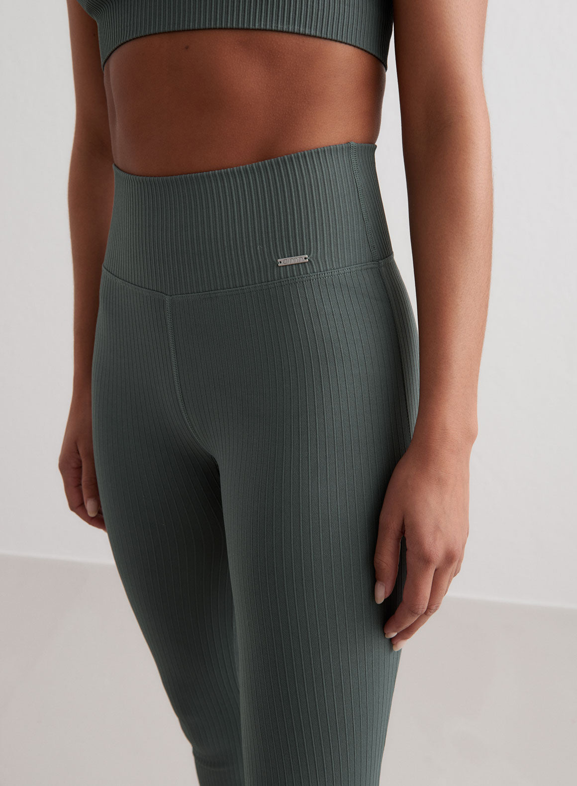 Sage Ribbed Seamless Flare Tights - High Waisted Yoga Pants for Women, Stretchy Workout Leggings with Bootcut Design | Perfect for Yoga, Gym, Running & Casual Wear