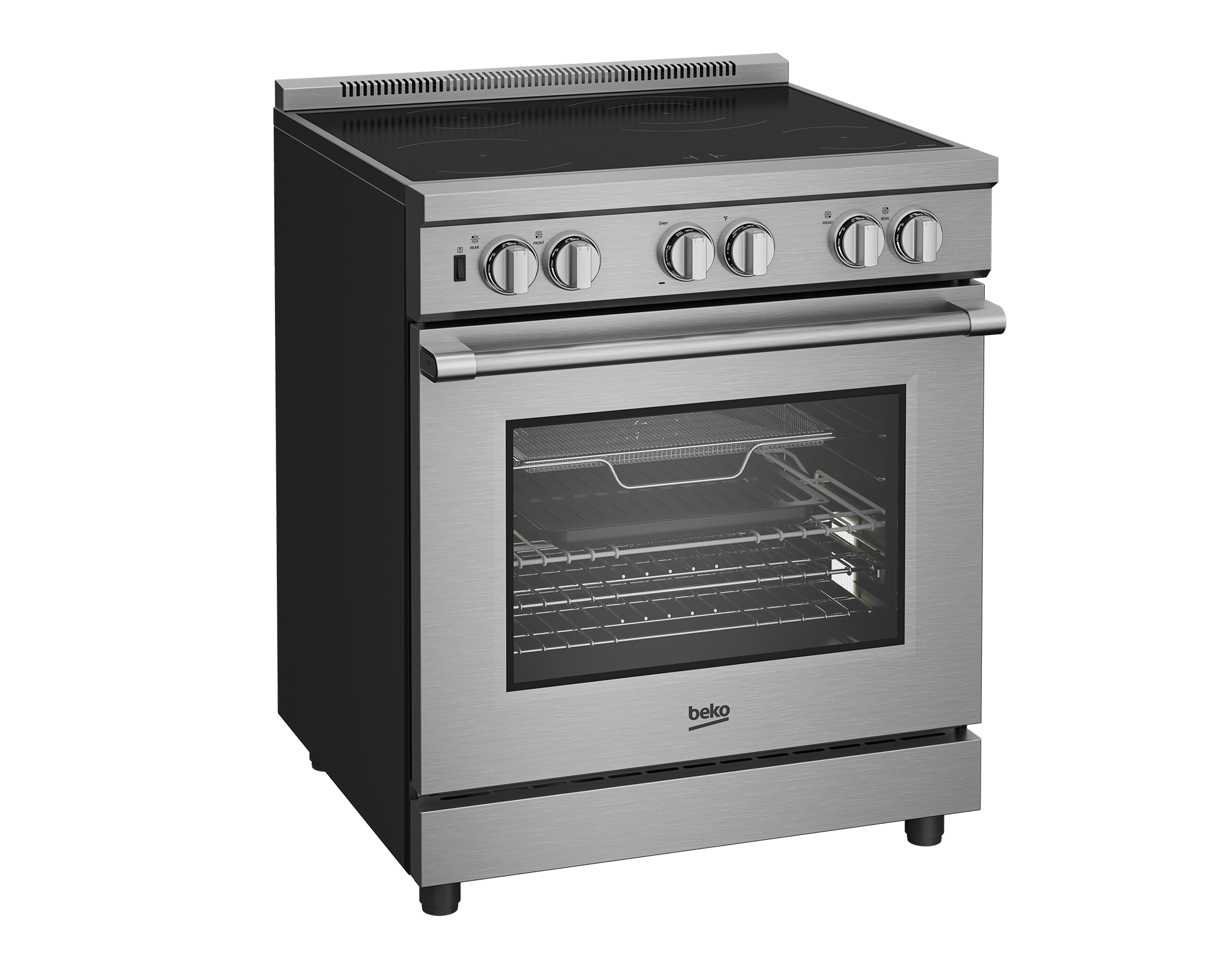 Beko PRIR34452SS 30-Inch Stainless Steel Pro Style Induction Range - Professional Kitchen Appliance for Home Chefs & Cooking Enthusiasts