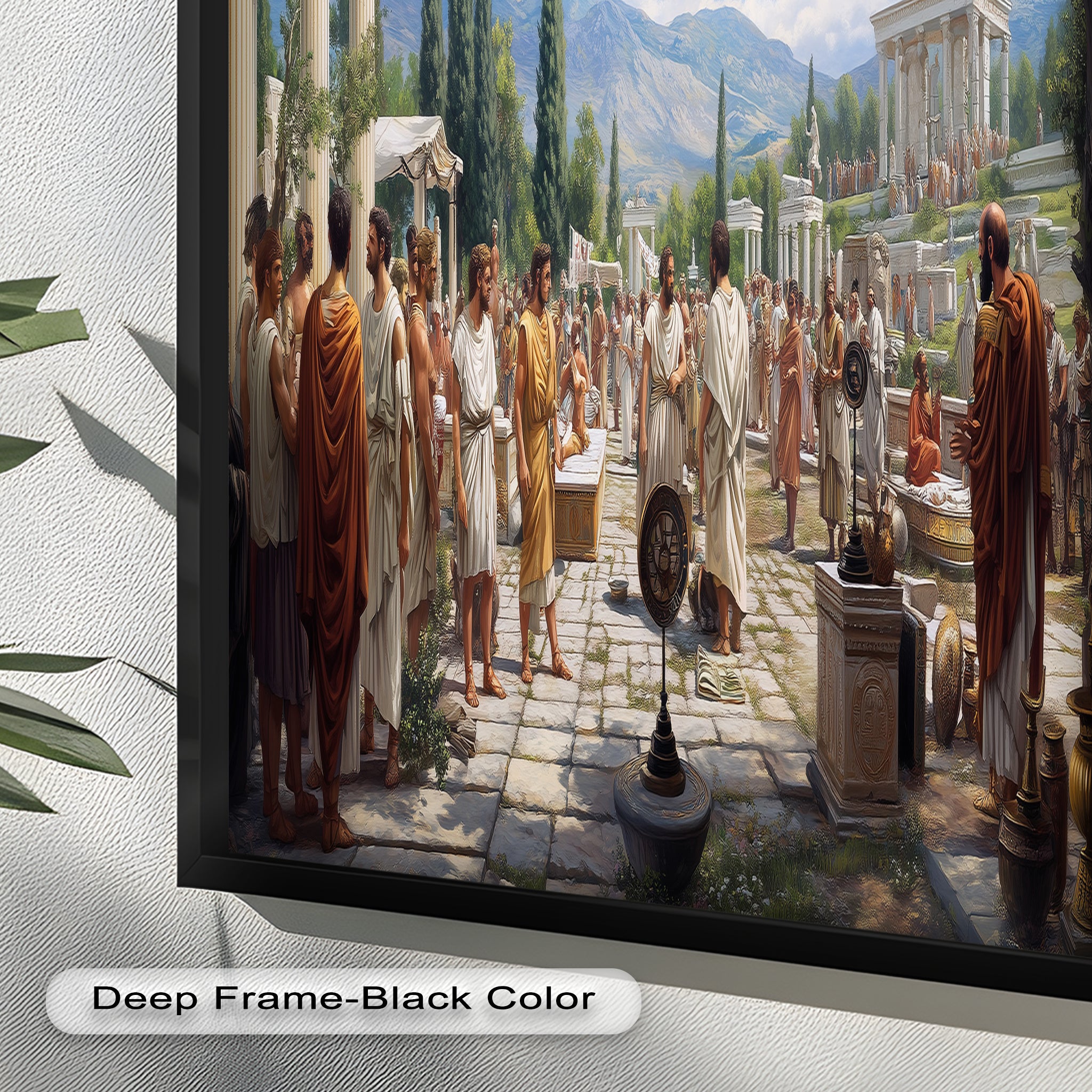 Agora of the Ancients - Greek Mythology Oil Painting Wall Art for Home Decor, Office & Gift