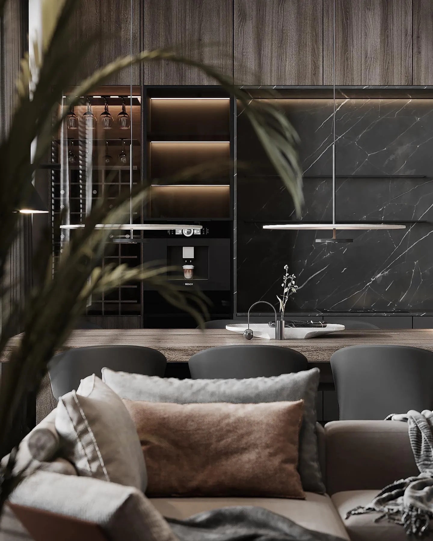 Modern Flat Pendant Light Fixture - Sleek Minimalist Ceiling Lamp for Kitchen Island, Dining Room & Bedroom Lighting - Energy Efficient LED Hanging Light with Adjustable Cord