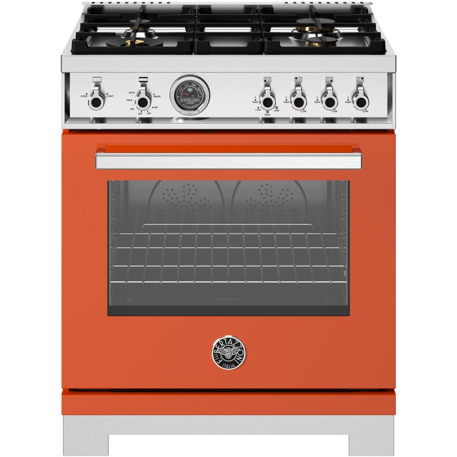 Bertazzoni PRO304BFGMART 30-Inch Freestanding Gas Range - Professional Style with 4 Sealed Burners & Convection Oven - Perfect for Home Chefs & Modern Kitchens