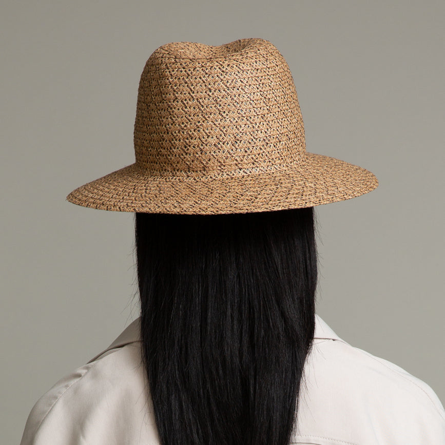 Courtney Toyo Packable Fedora Hat - Lightweight Travel Sun Hat for Women - Foldable Wide Brim Hat for Beach, Vacation & Outdoor Adventures
