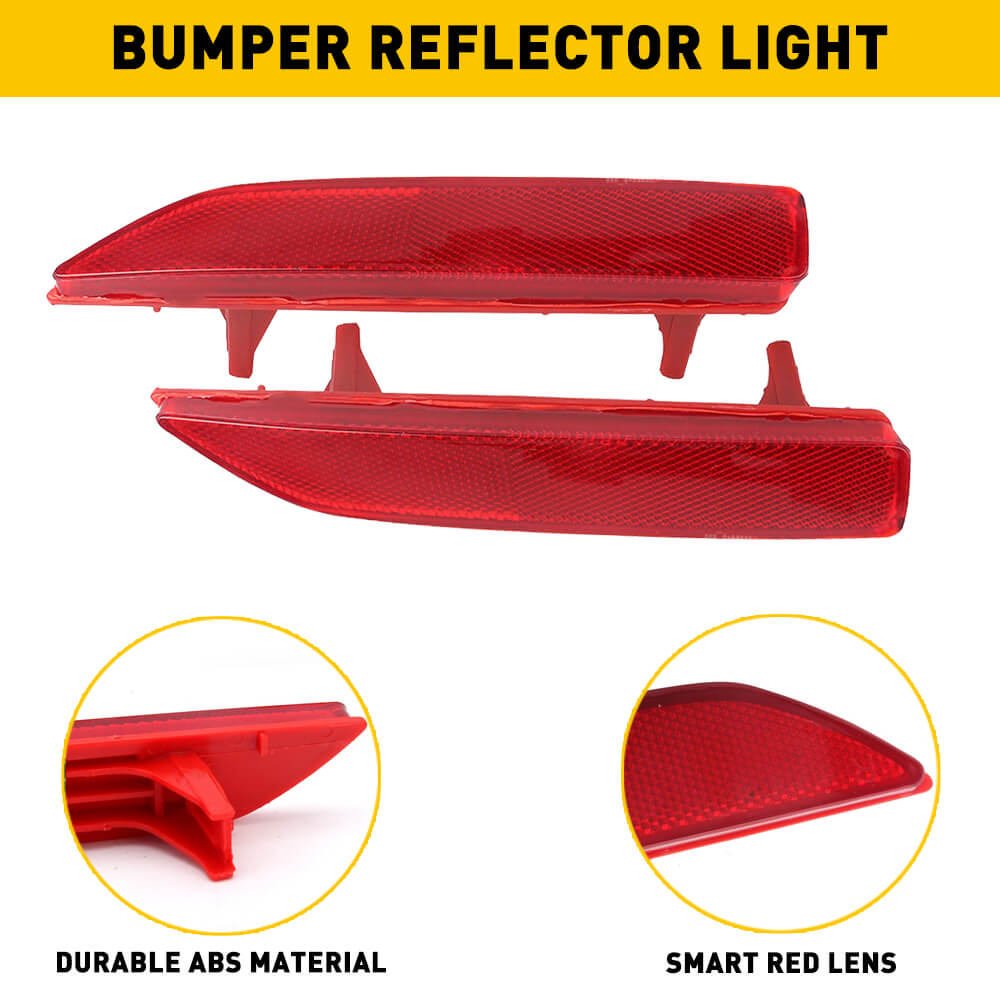 Red Rear Bumper Reflector Lamp Cover for 2007-2009 Honda CR-V - Replacement Tail Light Housing - Enhances Night Visibility & Safety