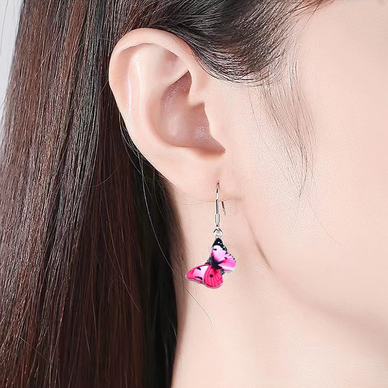 6 Pairs Small Gold Huggie Hoop Earrings Set - Tiny Bee, Moon & Hummingbird Dangle Earrings for Women & Teen Girls | Trendy 10mm Aesthetic Jewelry Gifts for Everyday Wear, Parties & Special Occasions