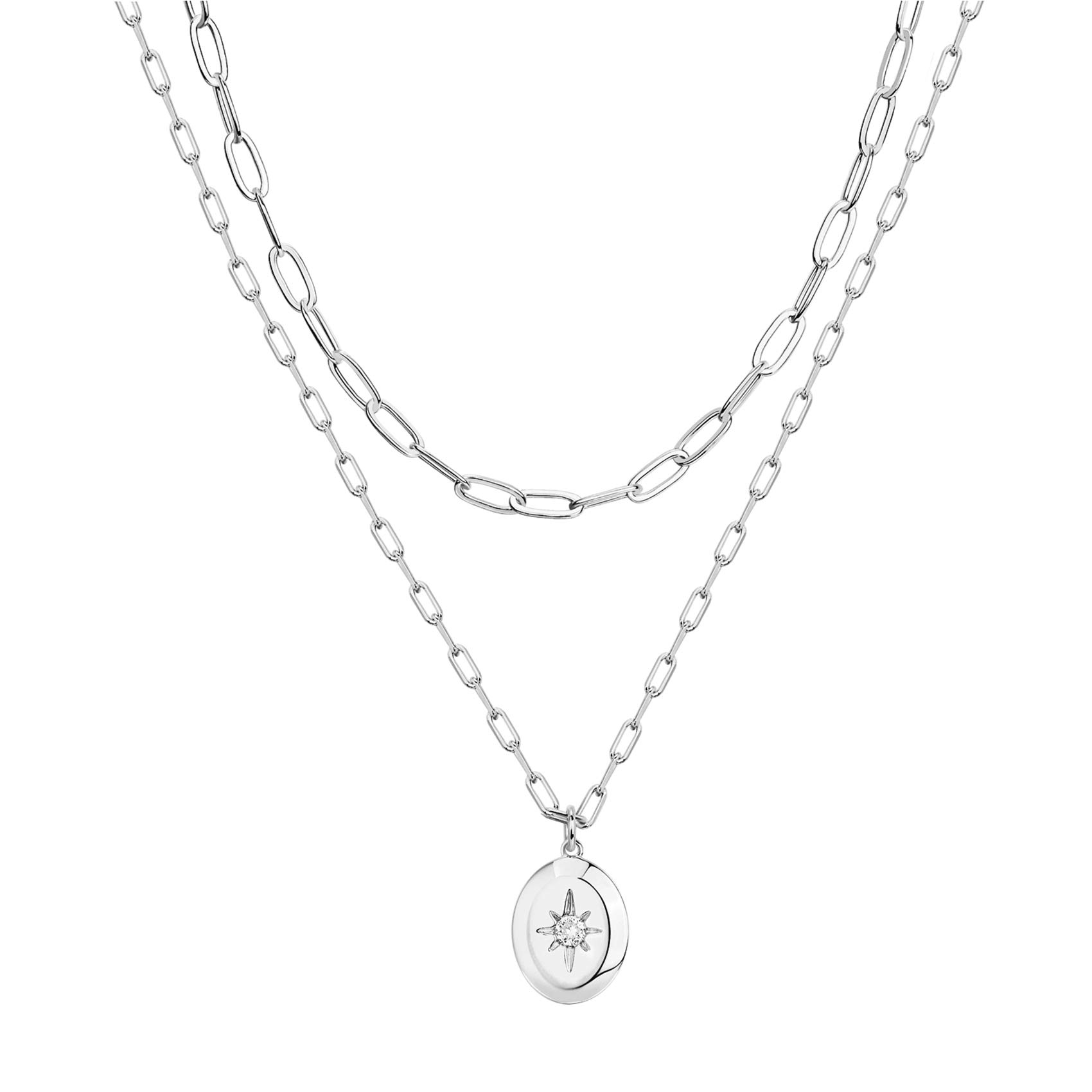 PAVOI 14K Gold Plated Layering Necklace Set for Women - Minimalist Bar, Circle, Lotus, Disc & Dog Tag Pendants - Elegant Everyday Jewelry for Office, Date Night & Special Occasions