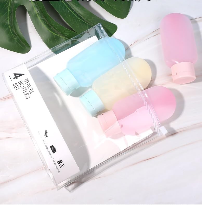 3-Pack 60ML Leak-Proof Travel Bottles for Toiletries - Refillable Squeeze Containers for Shampoo, Lotion, Cream & Gel | TSA Approved for Air Travel, Gym & Vacation Essentials