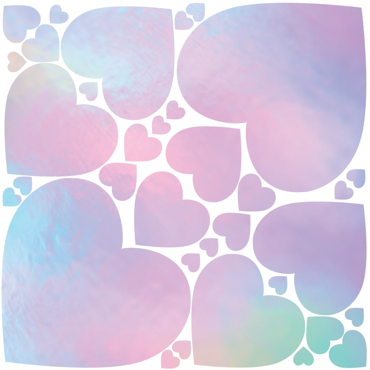 Hearts Removable Wall Decals - Self-Adhesive Vinyl Stickers for Home Decor, Nursery, Kids Room & Office - Perfect for Valentine's Day, Wedding & Party Decorations