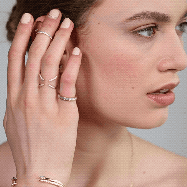 Central Park X Ring - Elegant Minimalist Stackable Ring for Women, Dainty Gold & Silver Rings for Everyday Wear, Perfect Gift for Her | Wedding, Anniversary, Party, Date Night