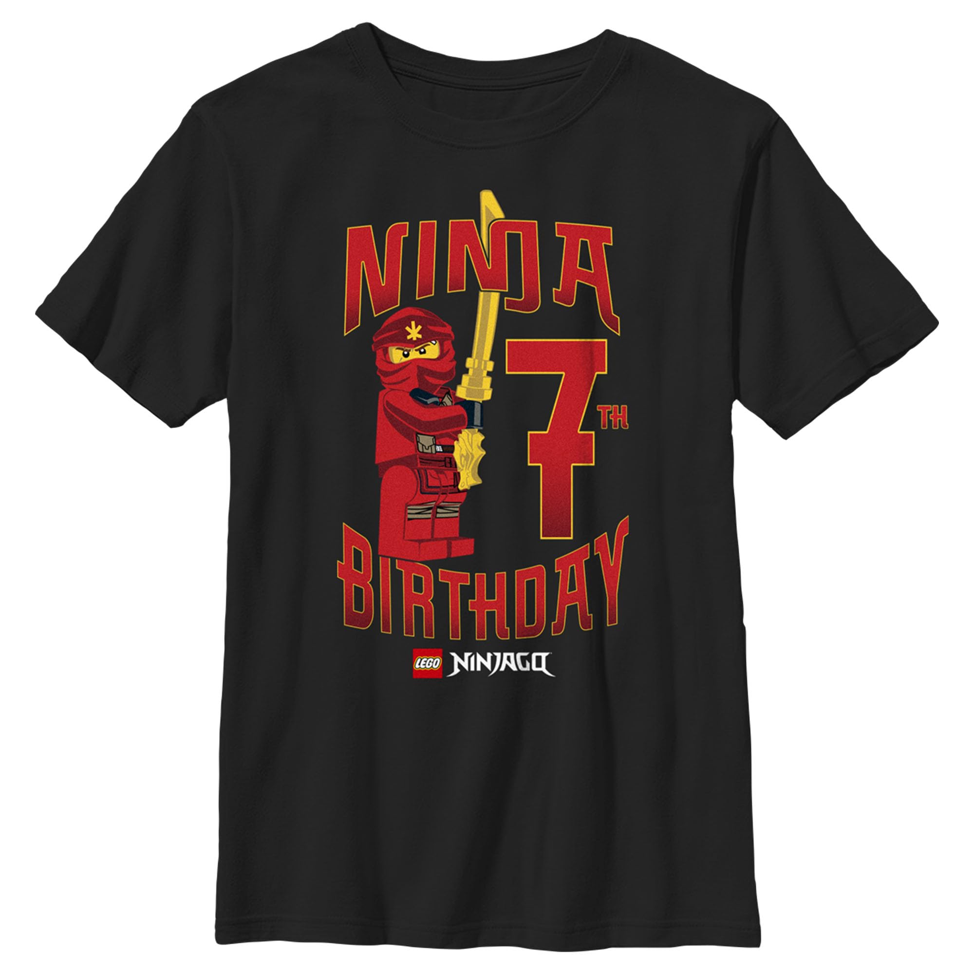 Lego Ninjago Ninja Birthday T-Shirt for Boys - Short Sleeve Kids Tee | Perfect for 7th Birthday Parties & Playtime