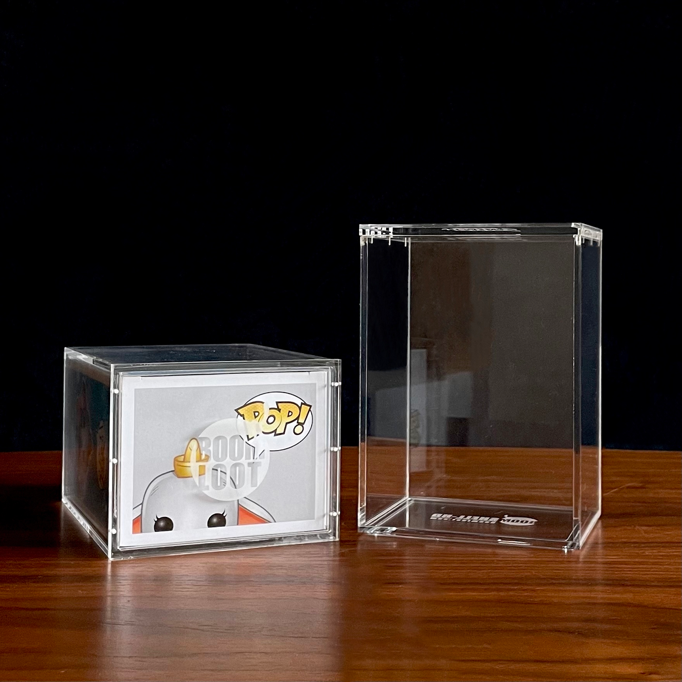 Boomloot SHELL HD Premium Protector for Funko Pop Figures - 2 Pack - Durable Display Case for Collectibles & Home Decor