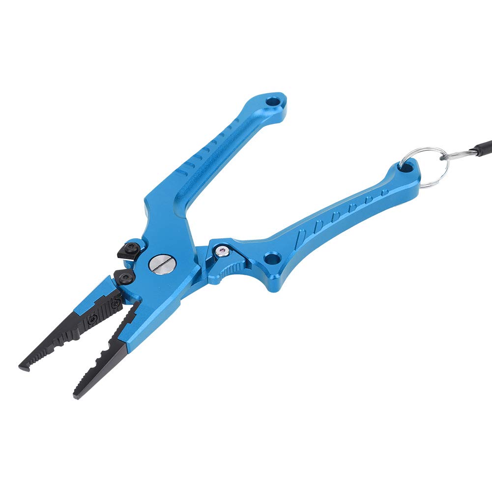 Shanrya Self-Locking Fishing Pliers Set - Blue, Red, Black Saltwater Fishing Tools with Non-Slip Grip for Anglers | Perfect for Cutting Lines, Removing Hooks & Tackle Maintenance