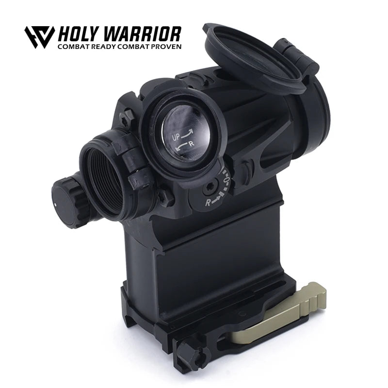 Holy Warrior Tactical MHW5b RDS Red Dot Sight Reflex Scope with LRP BCM Mounts - Full Markings for Hunting, Airsoft & Tactical Shooting | Perfect for Outdoor Adventures, Target Practice & Competitive Shooting Sports