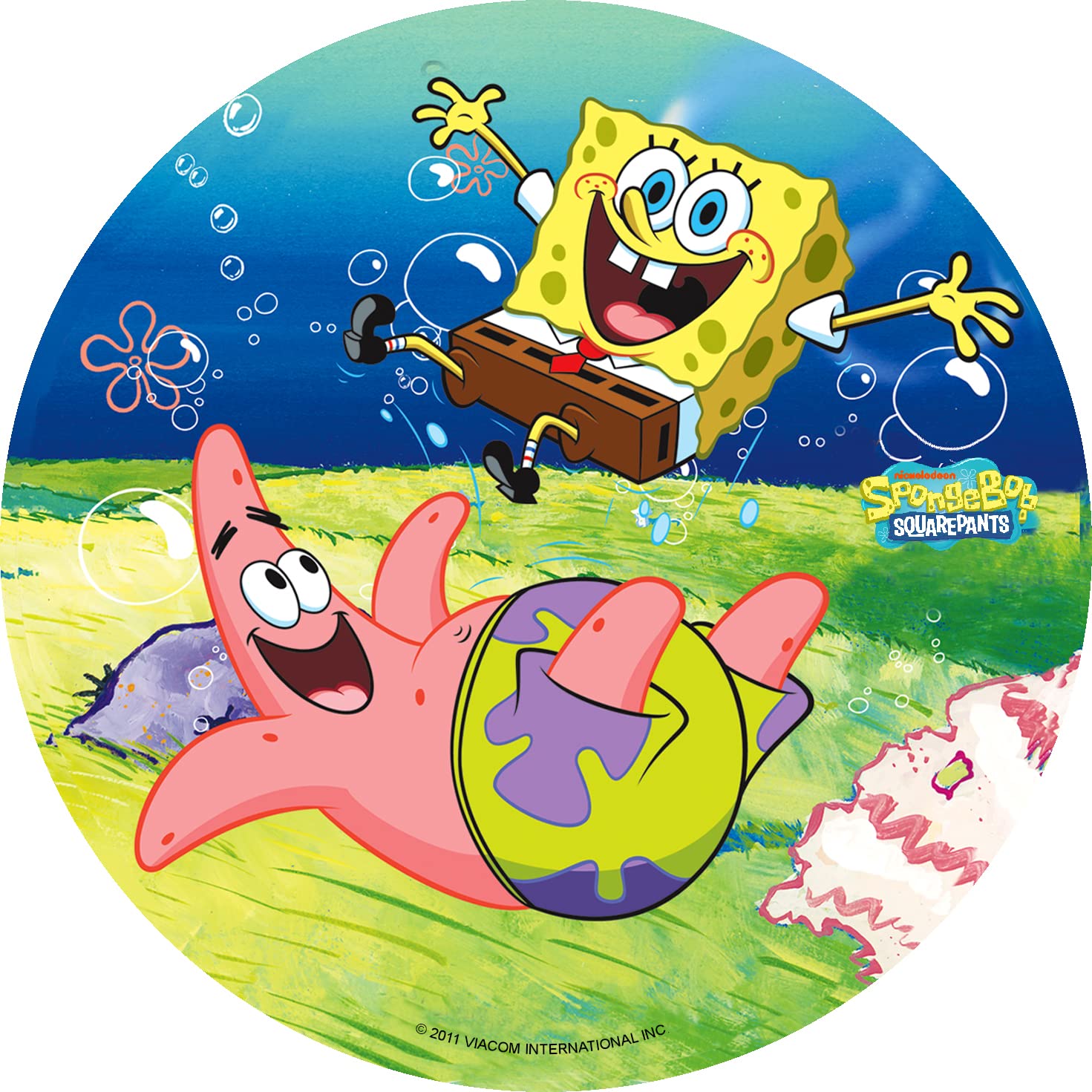 Edible Spongebob Cake Topper | 20cm Decorations for Birthday Cakes, Cupcakes & Desserts | Perfect for Spongebob Themed Parties & Celebrations
