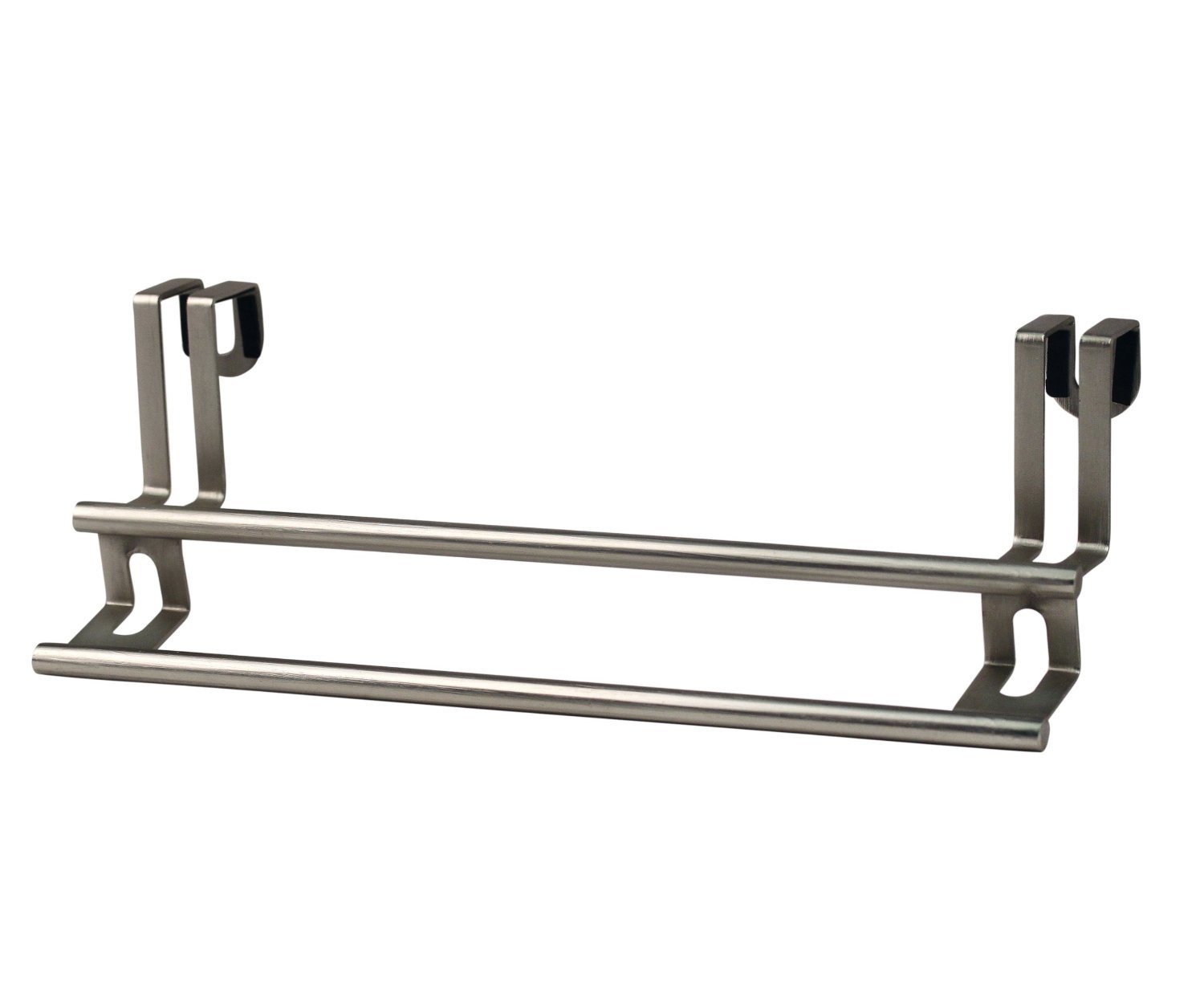 Spectrum Diversified Over the Cabinet Door Towel Bar - Brushed Nickel Finish for Bathroom, Kitchen & Pantry Organization