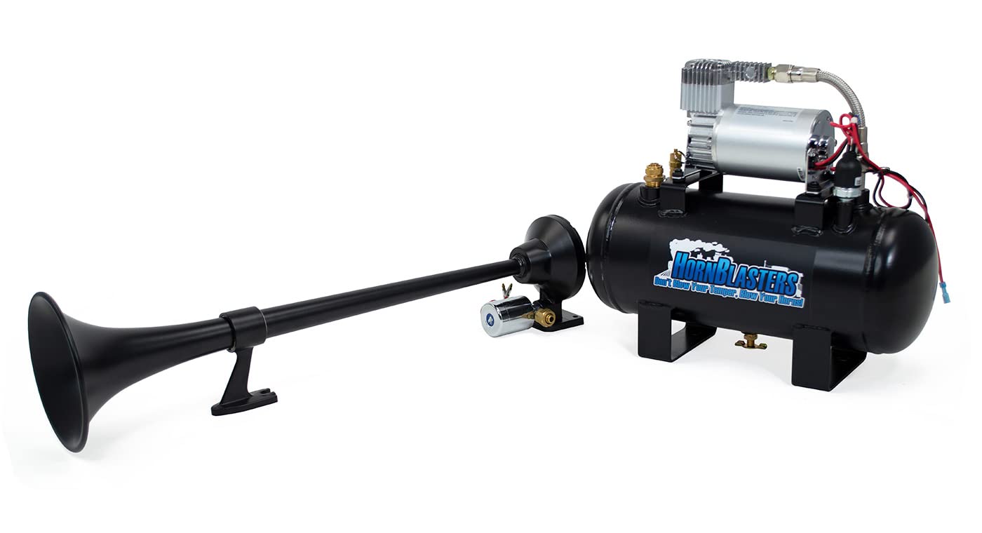 HornBlasters Mini-Tug 1.5 Gallon 150 PSI Air Horn Kit - Complete All-in-One Air System with Easy Installation - Perfect for Trucks, Boats & Emergency Vehicles