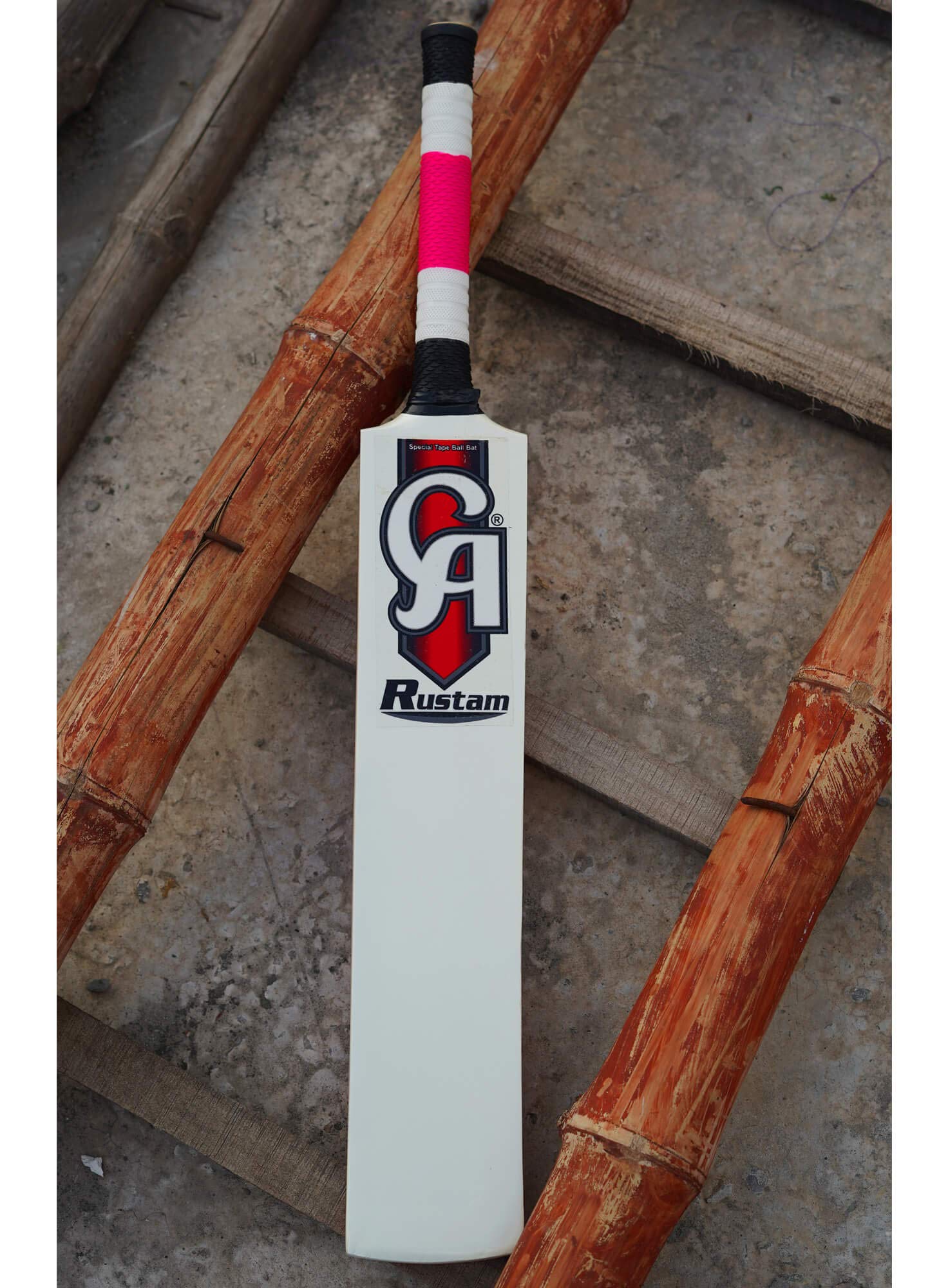 CA Rustam Pink 50 Inch (34-34.5cm) Willow Cricket Tape Ball Bat - Perfect for Practice, Backyard Games & Professional Training