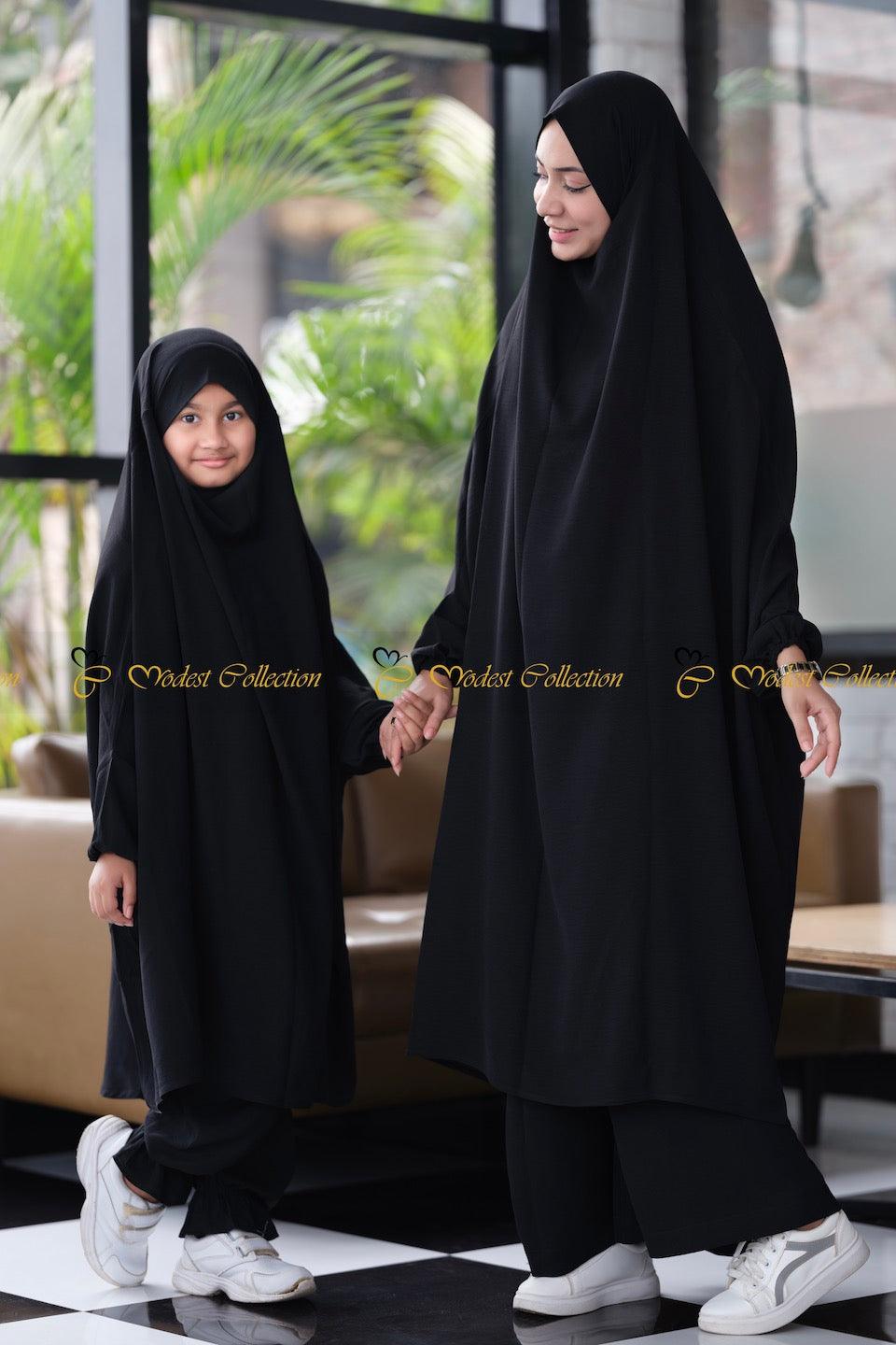 Bareerah Black Jilbab - Premium Muslim Prayer Scarf for Women - Perfect for Daily Wear, Prayer & Modest Fashion