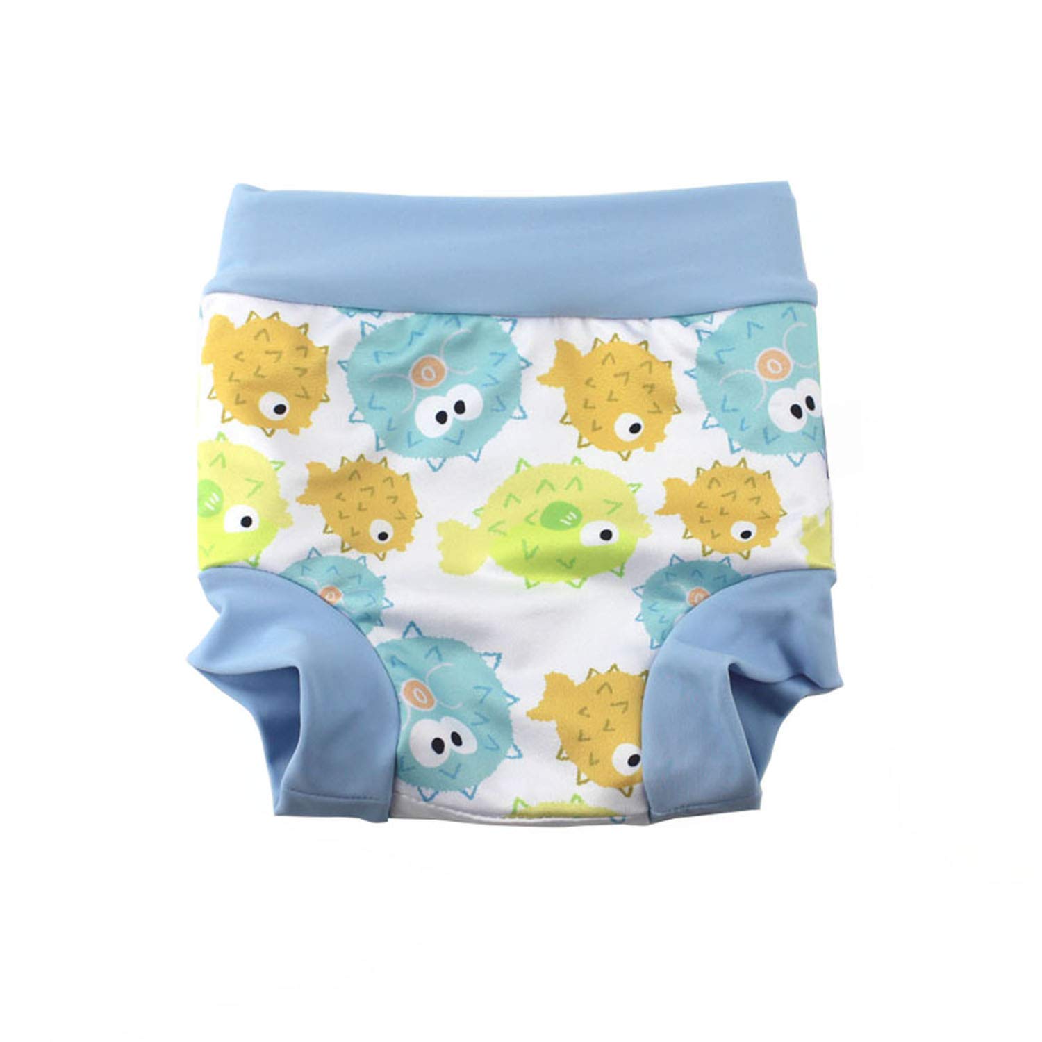 **Baby Swim Diapers for Kids - High-Waisted Waterproof Swim Shorts (3-5 Years) - Light Blue & Green - Perfect for Pool, Beach & Water Play**