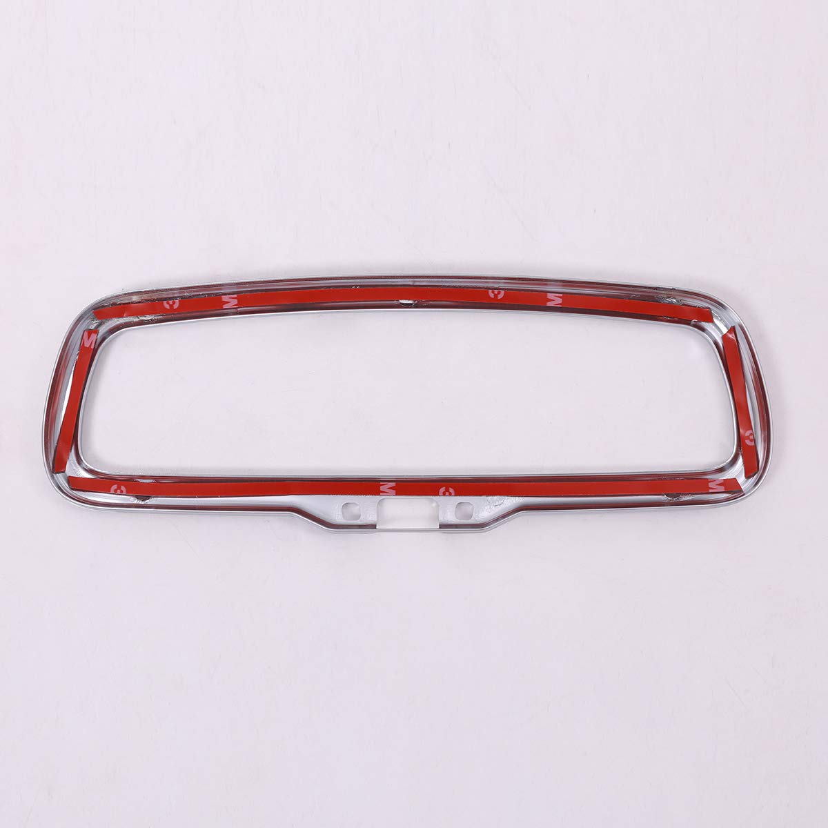 ABS Plastic Car Interior Rearview Mirror Frame Trim Accessories for Alfa Romeo Giulia & Stelvio 2016-2019 - Silver | Interior Upgrade & Customization | Perfect for Car Enthusiasts & DIY Projects