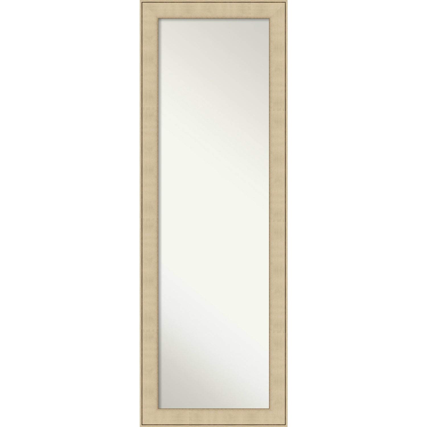Classic Honey Silver Full Length Door Mirror - Modern Contemporary Handmade Wall Mirror with Hardware | Perfect for Bedroom, Living Room & Entryway Decor