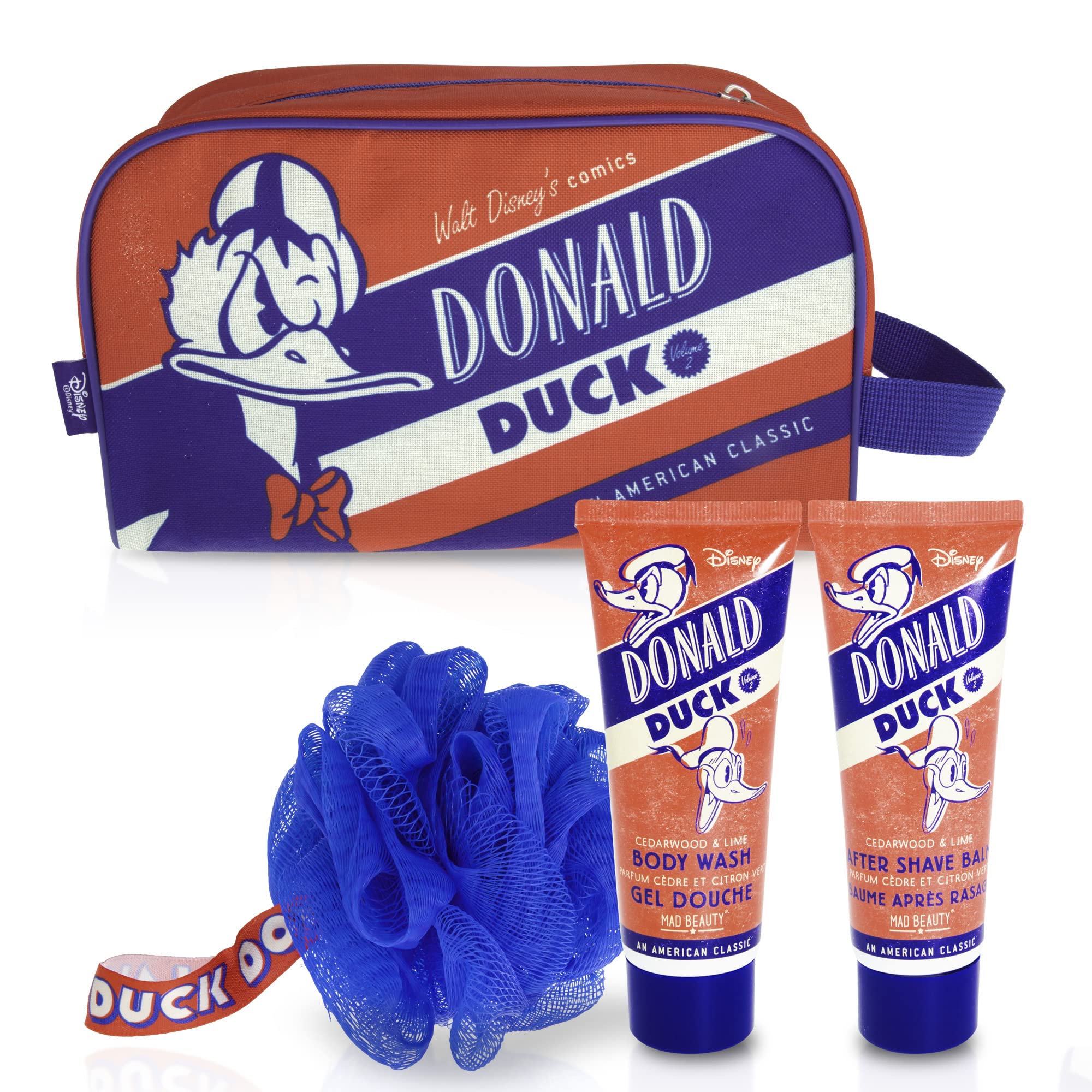 Donald Duck Wash Bag Set - Waterproof Travel Toiletry Organizer for Bathroom, Gym, and Camping - Disney Character Design