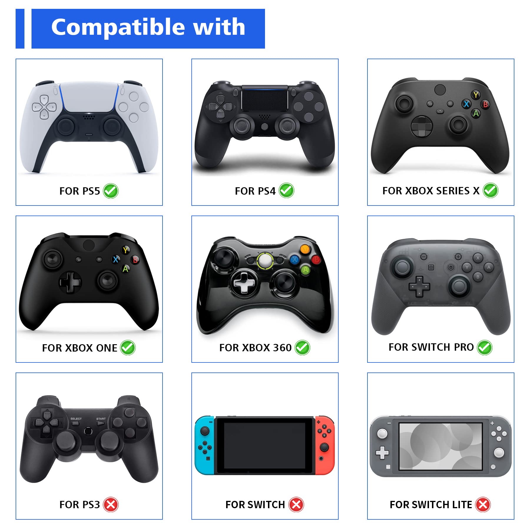 PlayVital Joystick Caps for PS5, PS4, Xbox Series X/S, Xbox One & Switch Pro Controller - Ice Bear & Baby Seal Design - Protective Thumbstick Grips for Enhanced Gaming Comfort - Perfect for Long Gaming Sessions, Competitive Play & Controller Protection