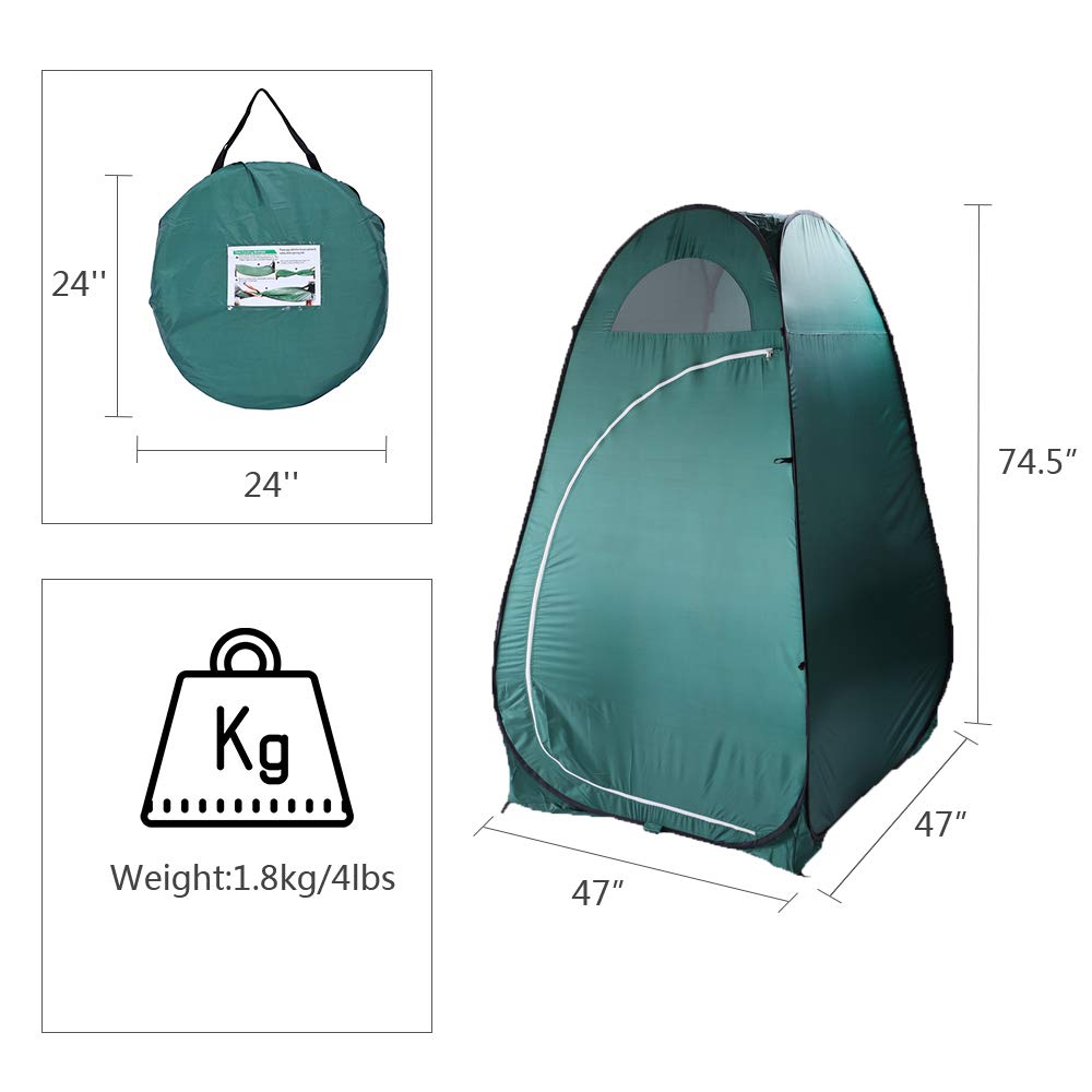 Portable Pop Up Privacy Tent for Camping - Lightweight Outdoor Changing Room & Toilet Shelter for Hiking, Beach, and Emergency Use
