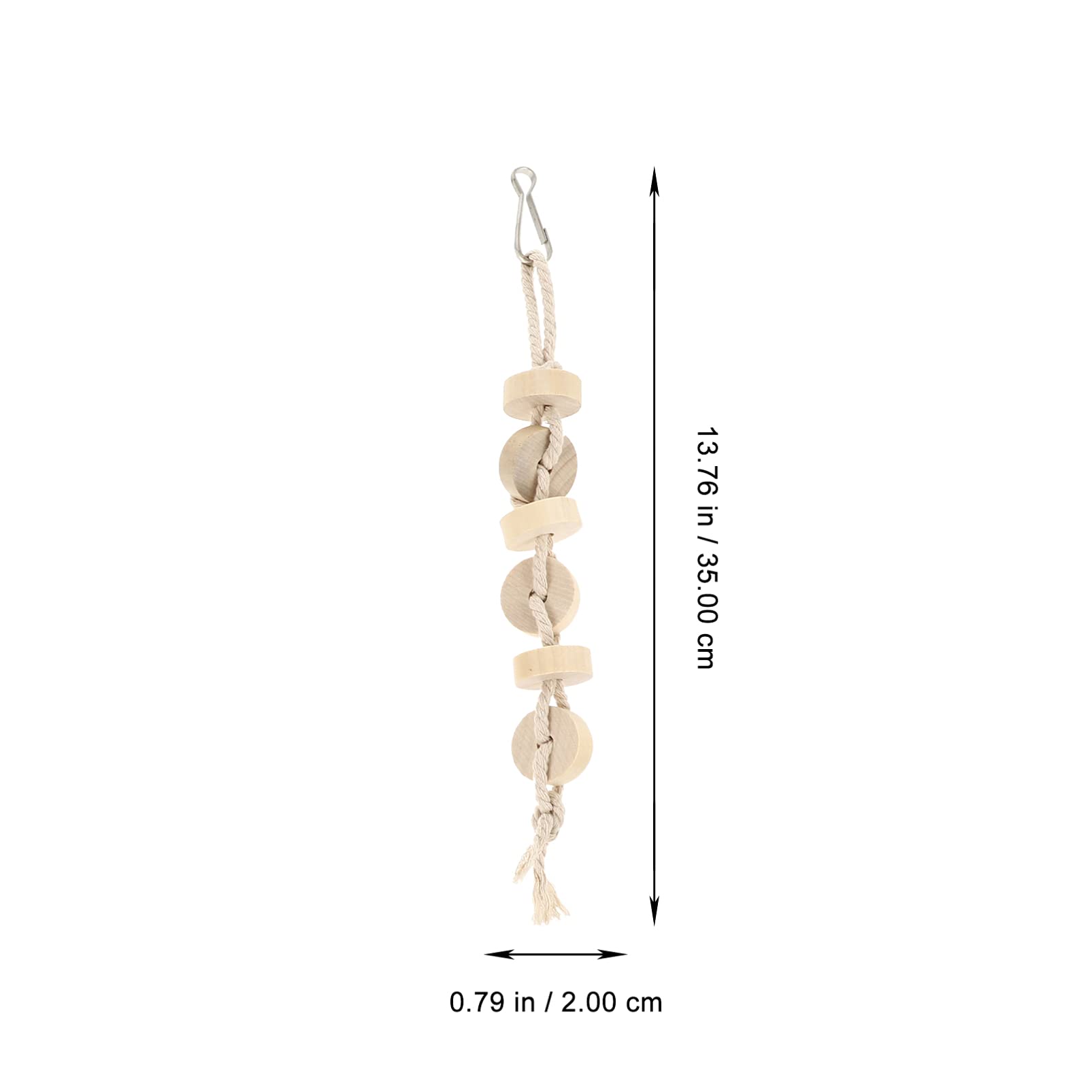 Balacoo 9-Piece Bird Toy Set - Hanging Hammock, Chewing Toys, Wooden Bridge & Swing for Parrots, Hamsters - Small Animal Cage Climbing & Pecking Toys - Natural Wooden Cone Tail King for Play & Exercise