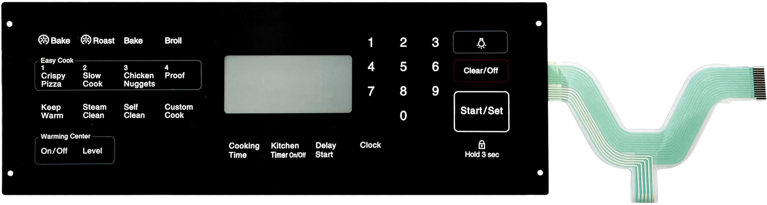 DG34-00020A Replacement Range Membrane Switch Touchpad Overlay - Compatible with Samsung Stove & Oven - Fits Models AP5623392 & PS4240764 - Perfect for Kitchen Appliance Repairs & DIY Fixes
